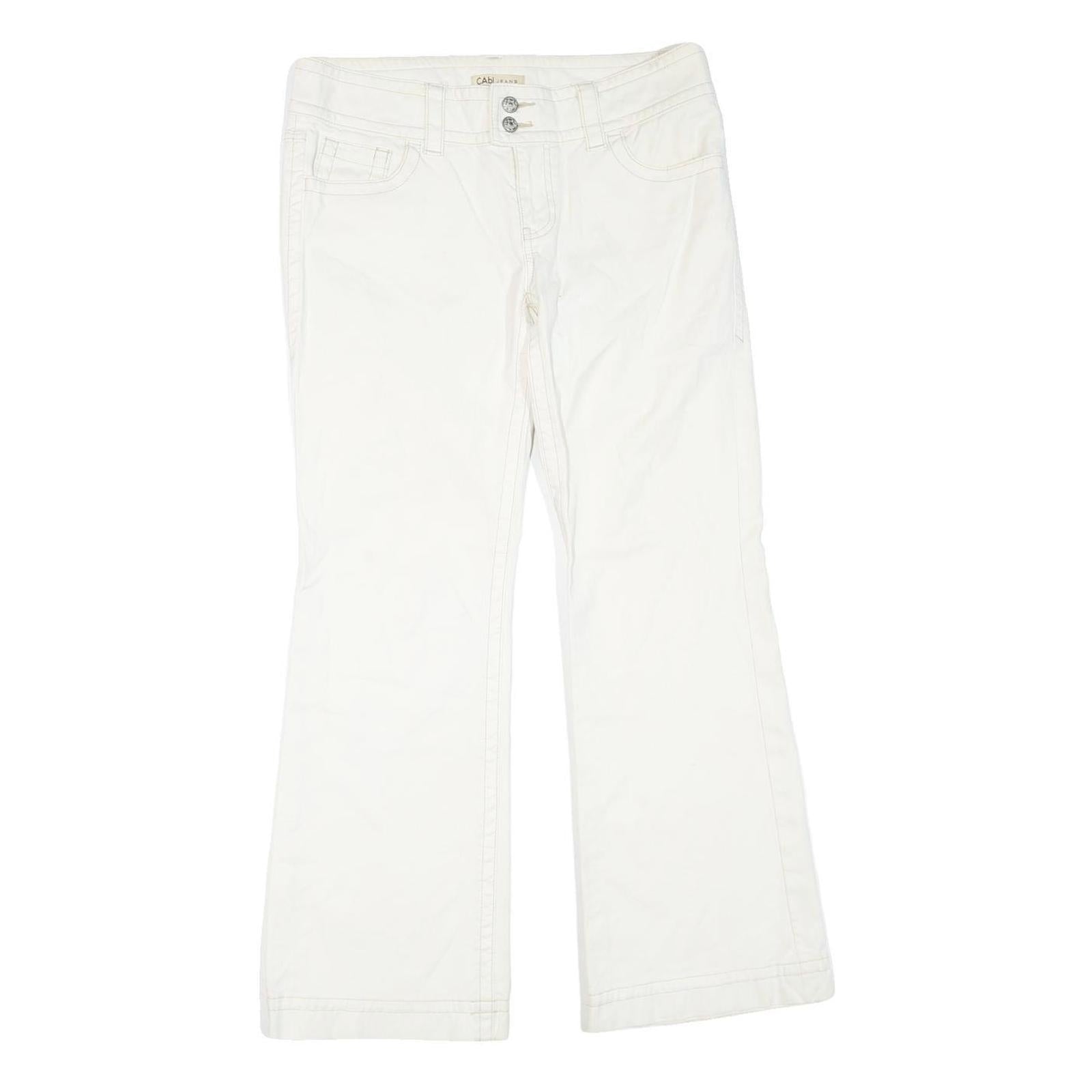CABI JEANS Womens White Regular Fit Straight Denim Jeans Cotton Blend W32 L30 Refurbished - N/A refurbished available on Cerqular