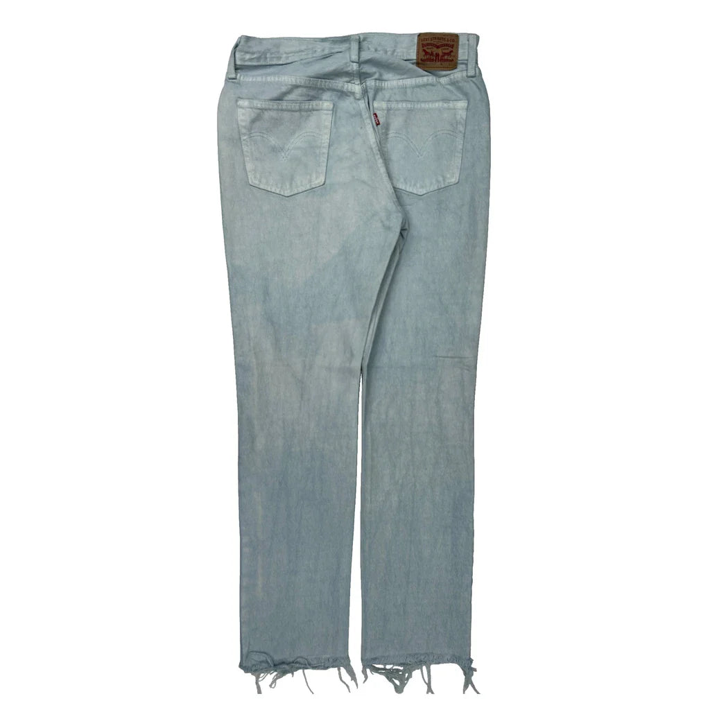 501 Levis Jeans - 30W 28L Light Wash Cotton Refurbished - Thrifted (note: this is a term often used to describe second- refurbished available on Cerqular