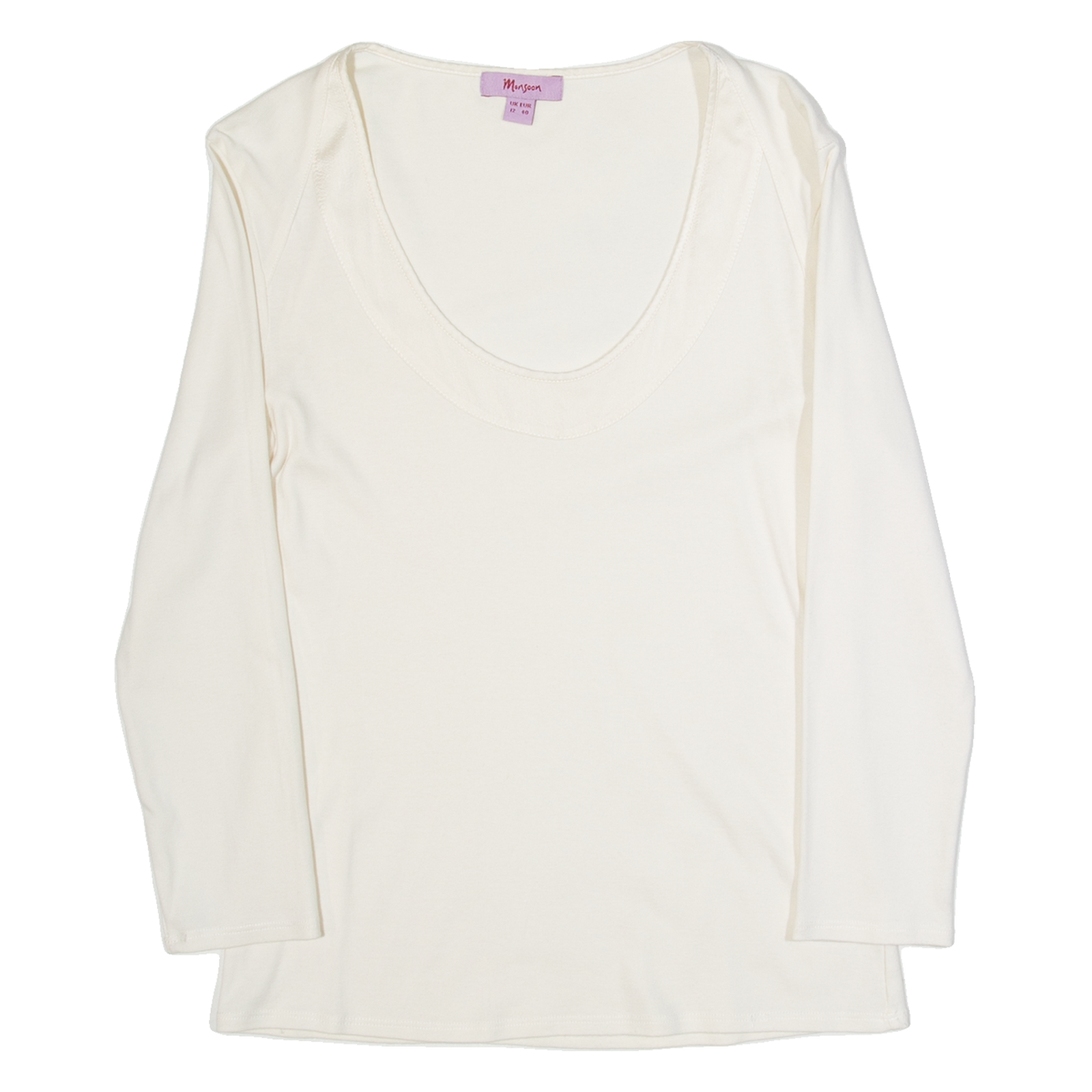 MONSOON Womens Top Cream Long Sleeve UK 12 Refurbished - N/A refurbished available on Cerqular