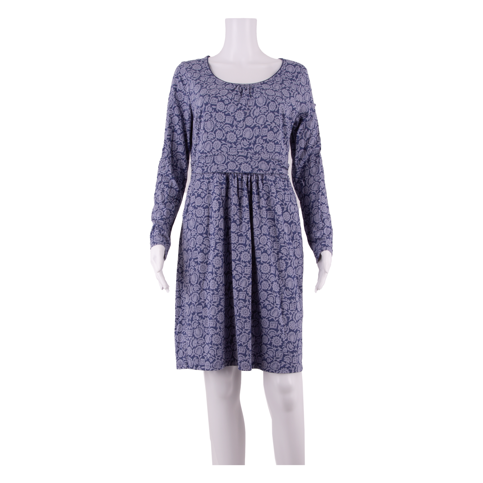 BODEN Womens Day Dress Blue Floral Long Sleeve Knee Length UK 14 Refurbished - N/A refurbished available on Cerqular