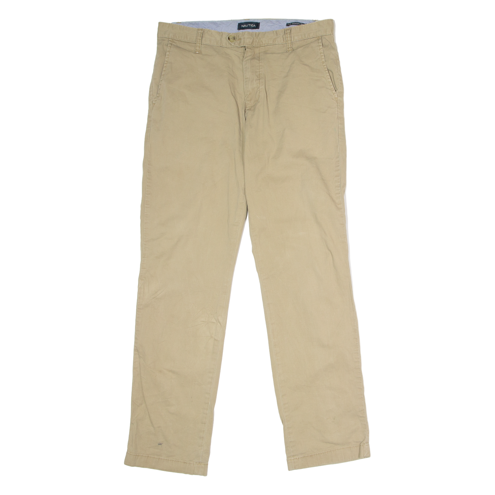 NAUTICA Beacon Chino Mens Twill Trousers Beige Regular Straight W30 L32 Refurbished - N/A refurbished available on Cerqular