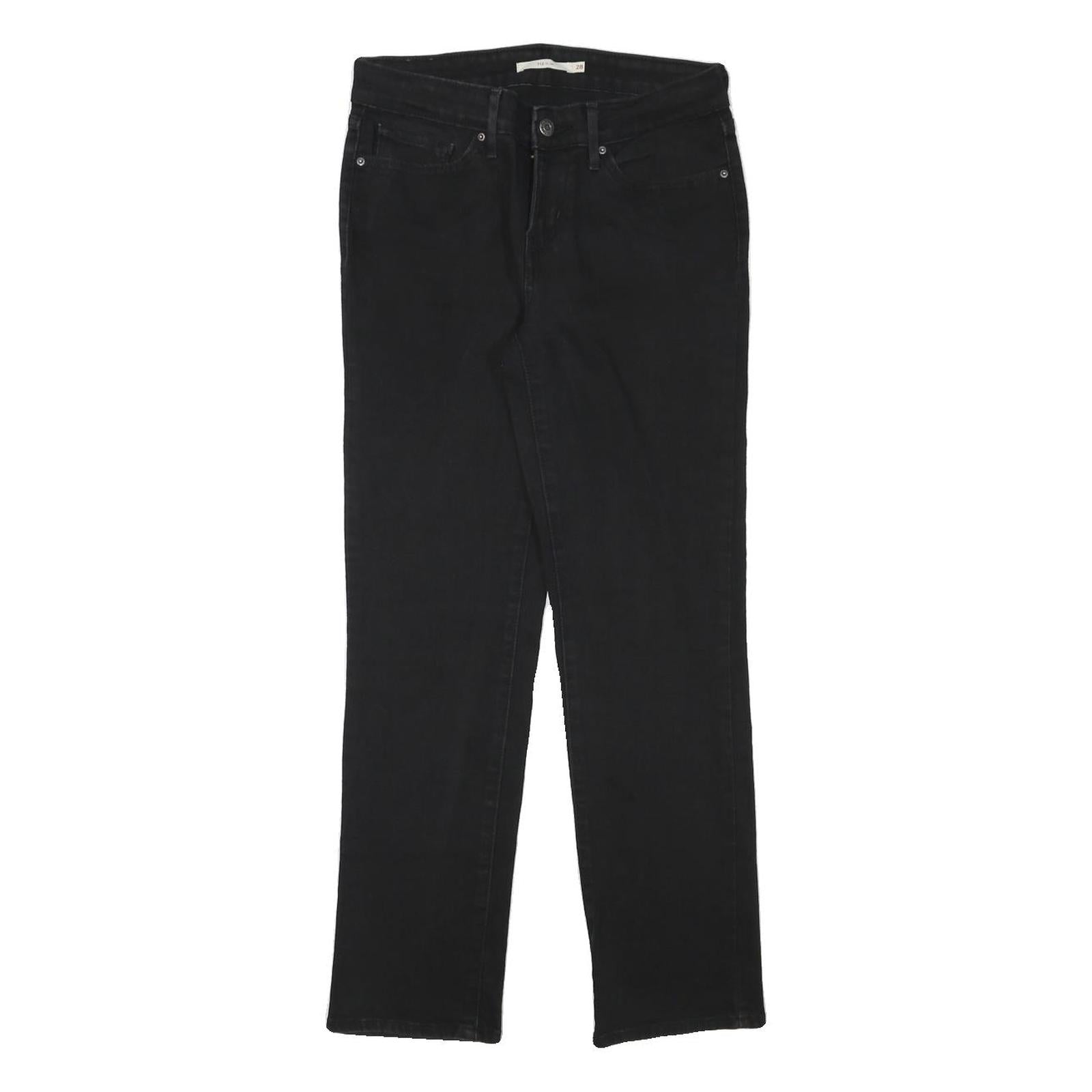 LEVI'S Womens Black Slim Skinny Denim Jeans Cotton Blend Zip W28 L27 Stretch Refurbished - N/A refurbished available on Cerqular