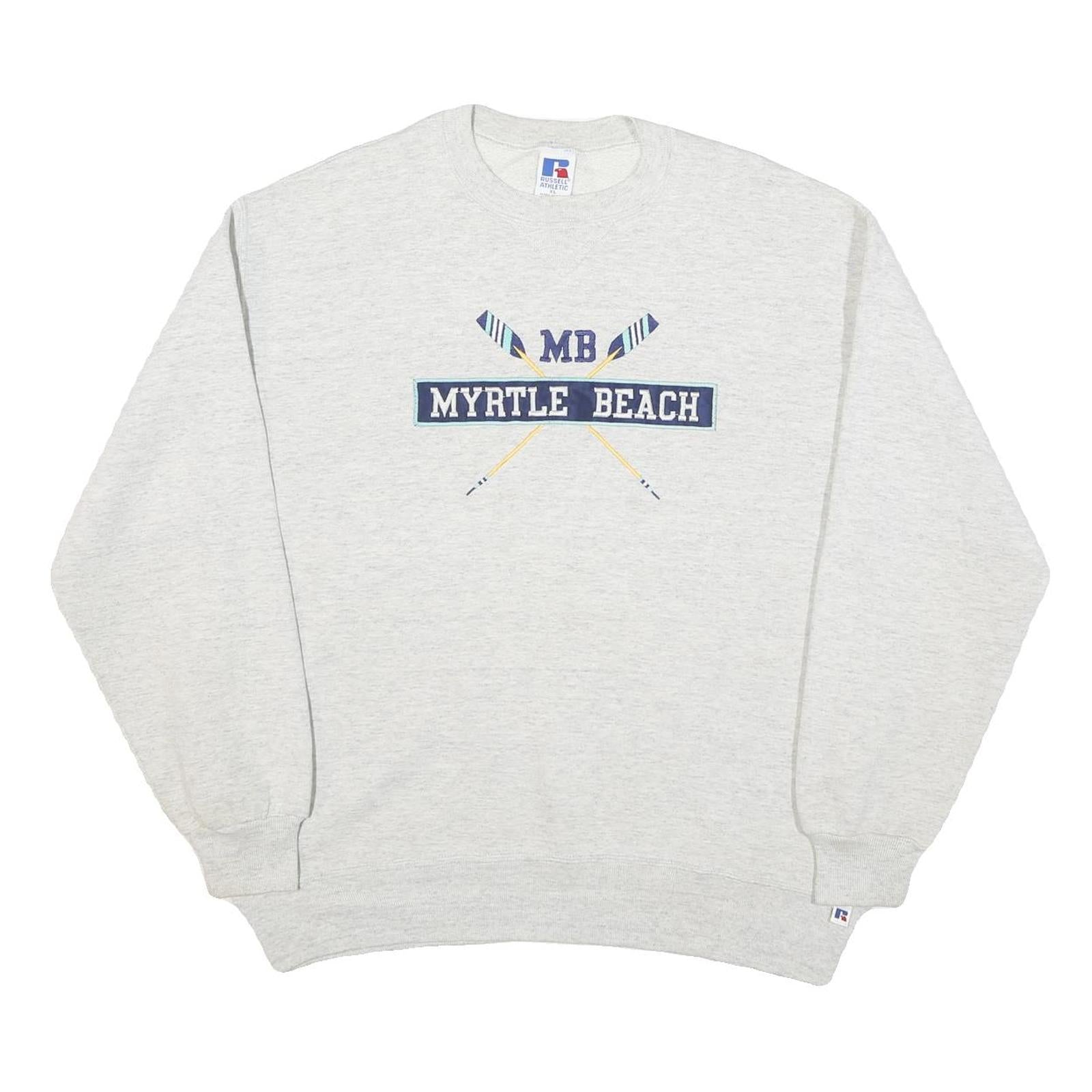 RUSSELL ATHLETIC Mens Grey Myrtle Beach Crew Neck XL Sweatshirt Cotton Blend Refurbished - N/A refurbished available on Cerqular