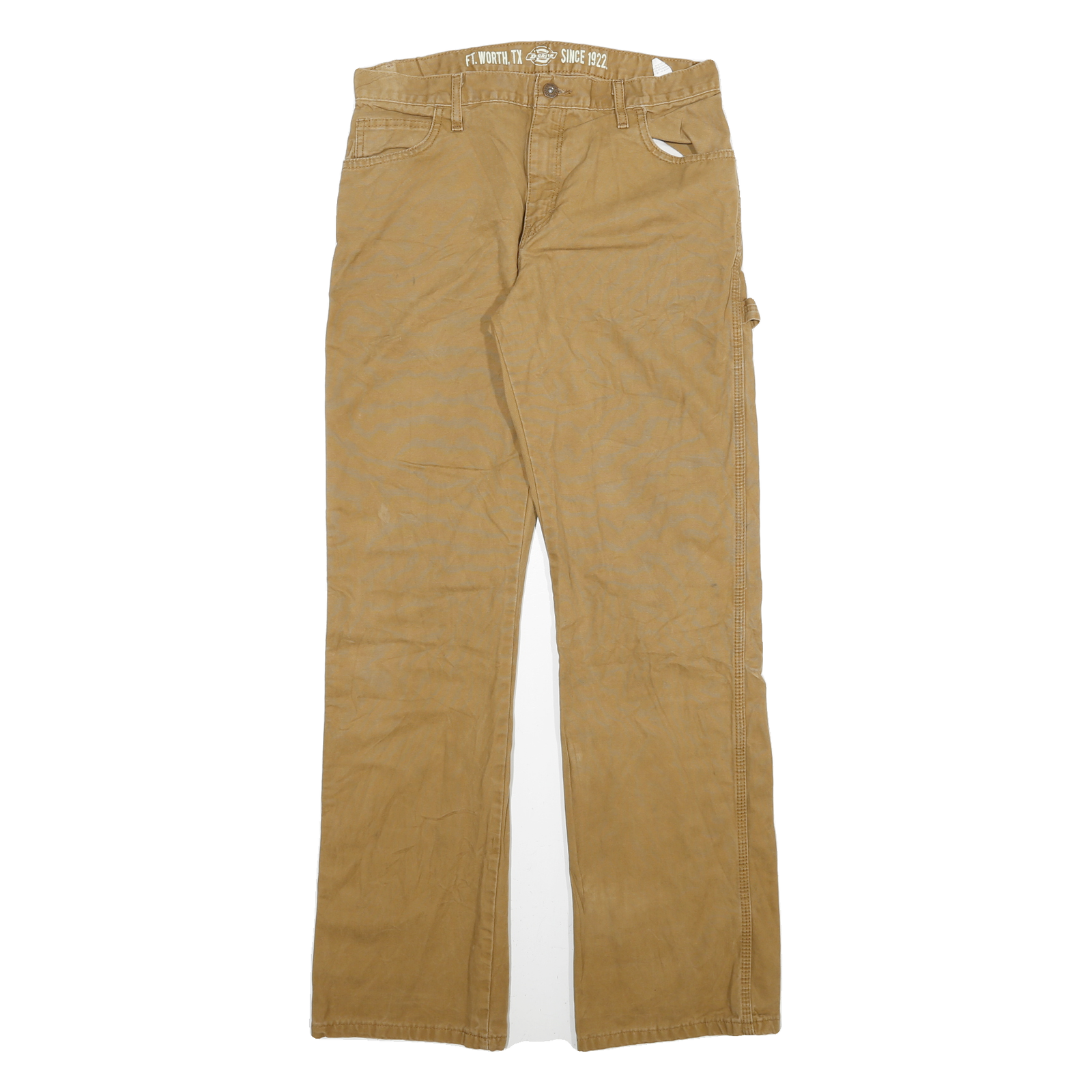 DICKIES Mens Cotton Blend Beige Regular Fit Straight Leg Trousers W30 L31 Refurbished - N/A refurbished available on Cerqular