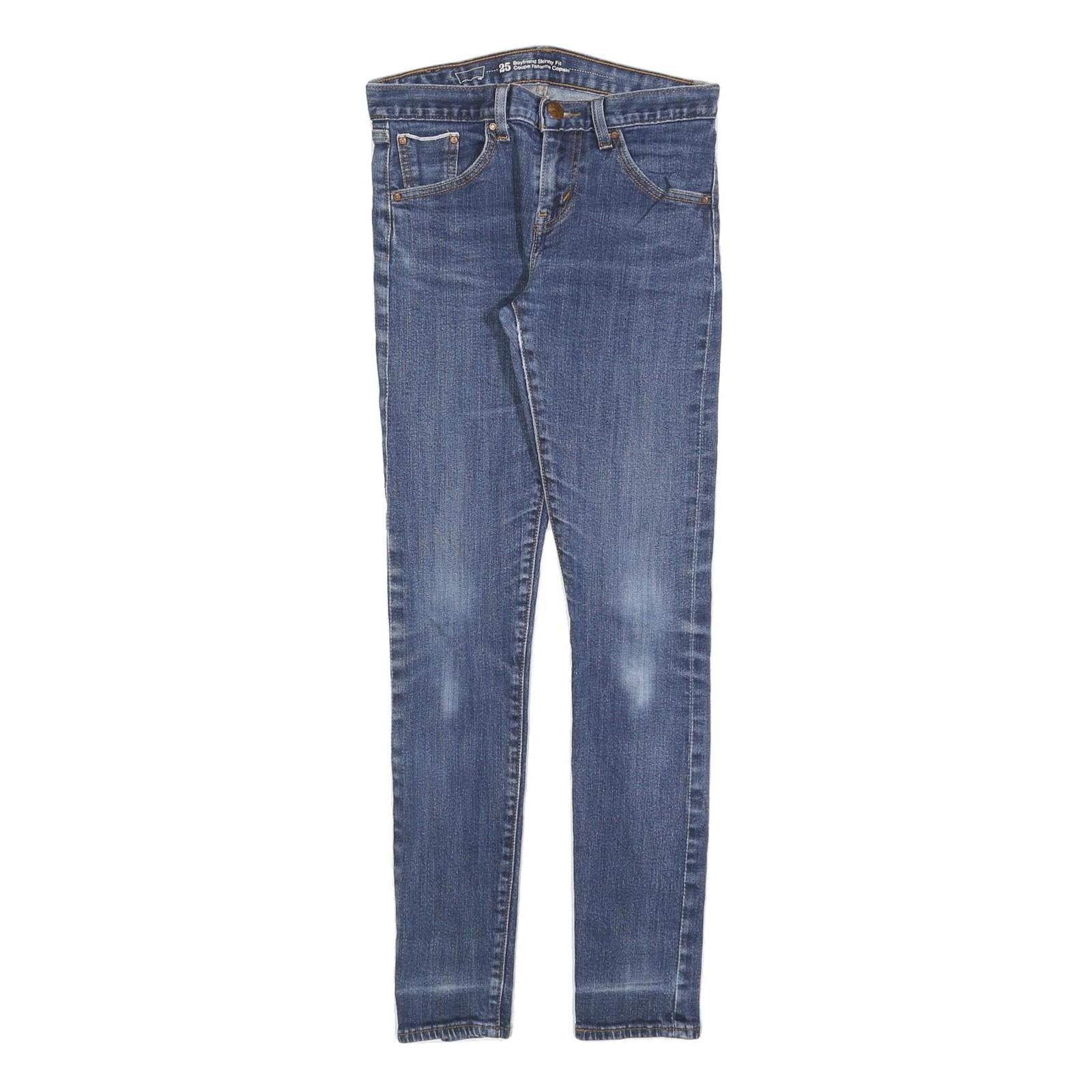LEVI'S Womens Jeans Blue Slim Skinny Denim Medium W25 L29 Zip Pockets Refurbished - N/A refurbished available on Cerqular