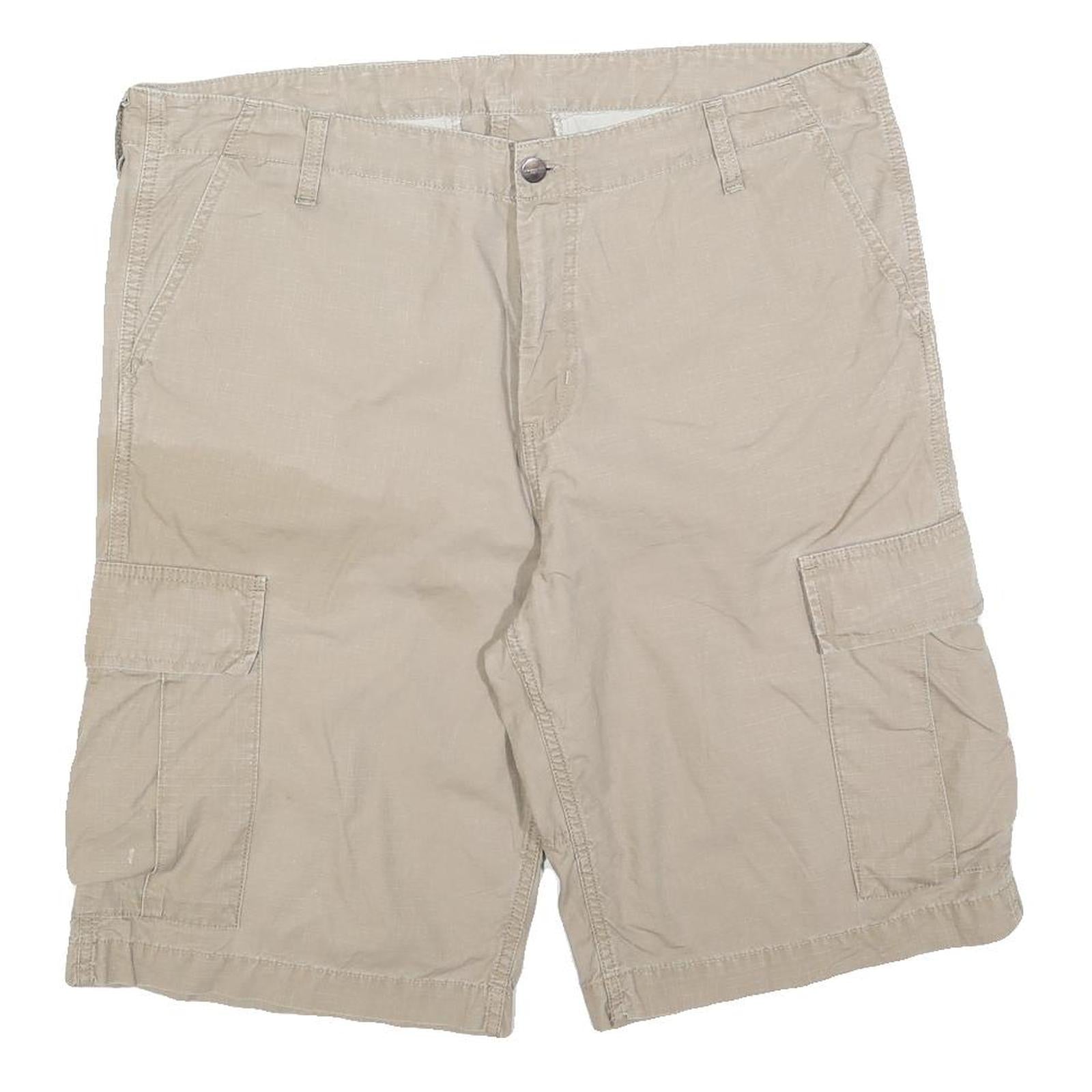 CARHARTT Mens Shorts Beige Cargo Plain XL W38 Workwear Casual Summer Refurbished - N/A refurbished available on Cerqular