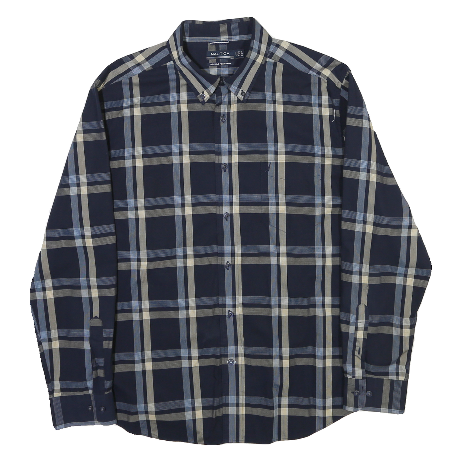 Buy NAUTICA Mens Blue & Beige Check Shirt XL Button-Down Cotton Blend Casual Wear Refurbished - $23.39 NAUTICA Mens Blue & Beige Check Shirt XL Button-Down Cotton Blend Casual Wear Refurbished - N/A refurbished available on Cerqular