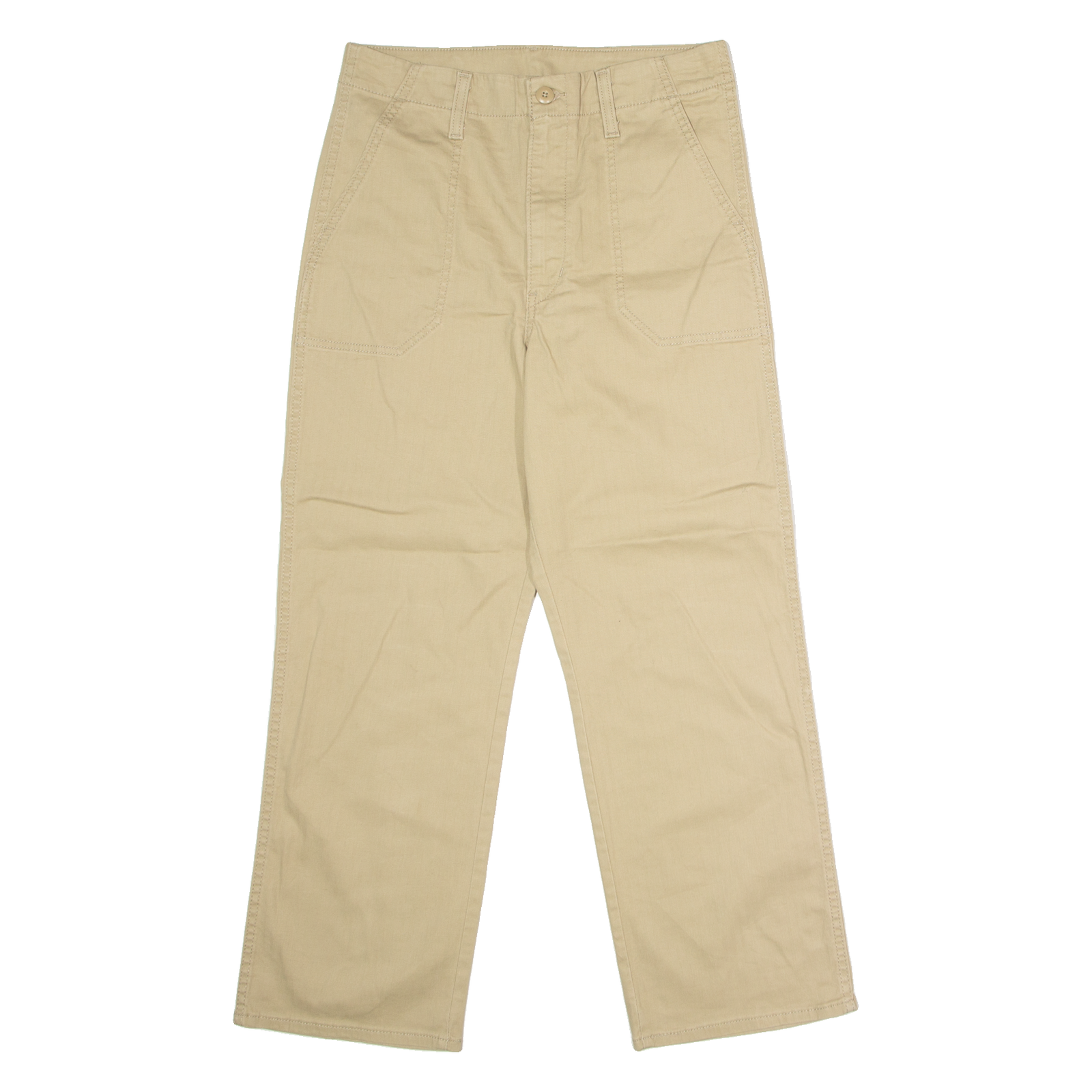 LEVI'S Womens Trousers Beige Regular Straight W29 L27 Refurbished - N/A refurbished available on Cerqular