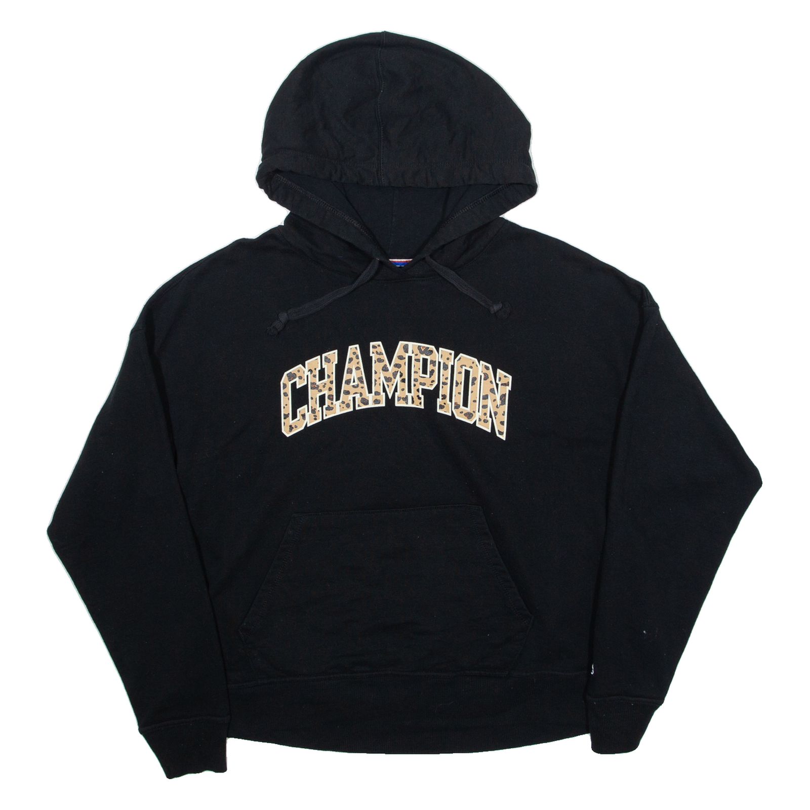 CHAMPION Cheetah Print Womens Black Hoodie L Refurbished - N/A refurbished available on Cerqular