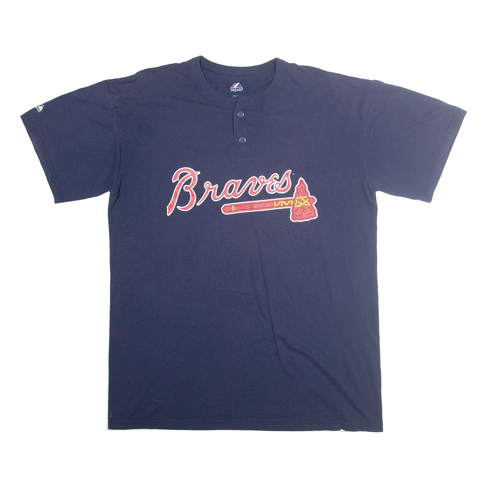 Buy MAJESTIC Mens Navy Braves Graphic T-Shirt L Short Sleeve Crew Neck Sports Refurbished - $20.79 MAJESTIC Mens Navy Braves Graphic T-Shirt L Short Sleeve Crew Neck Sports Refurbished - N/A refurbished available on Cerqular