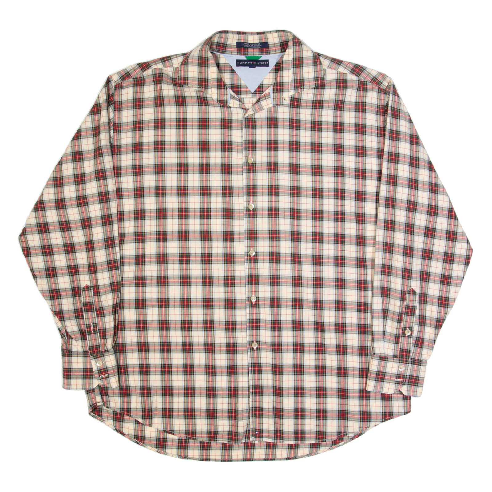 TOMMY HILFIGER Mens Shirt Red Check Long Sleeve XL Refurbished - N/A refurbished available on Cerqular