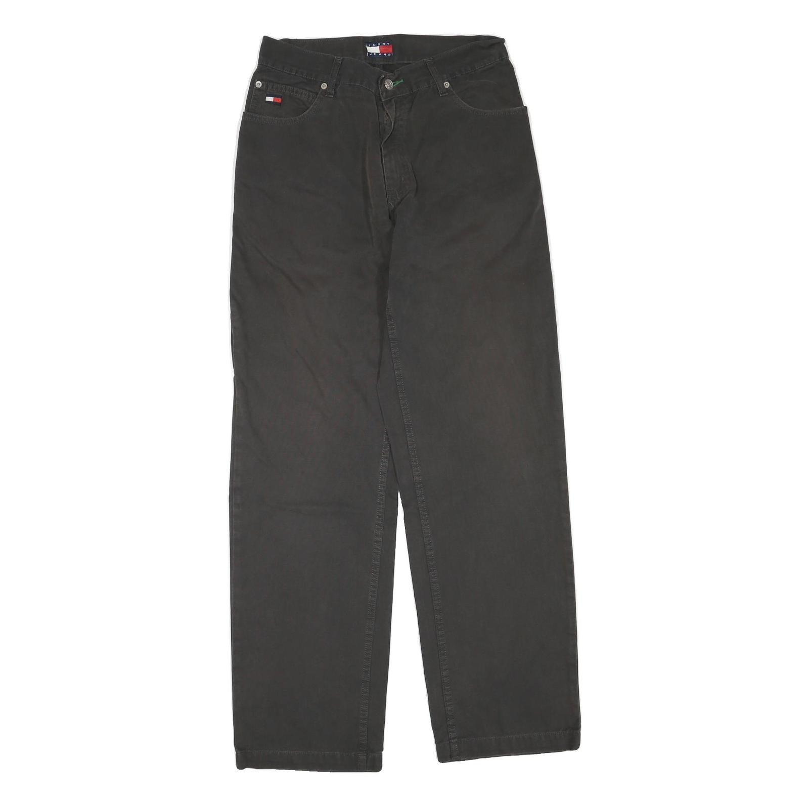 TOMMY JEANS Womens Regular Fit Black Denim Cotton Blend W30 L32 Classic Zip Refurbished - N/A refurbished available on Cerqular