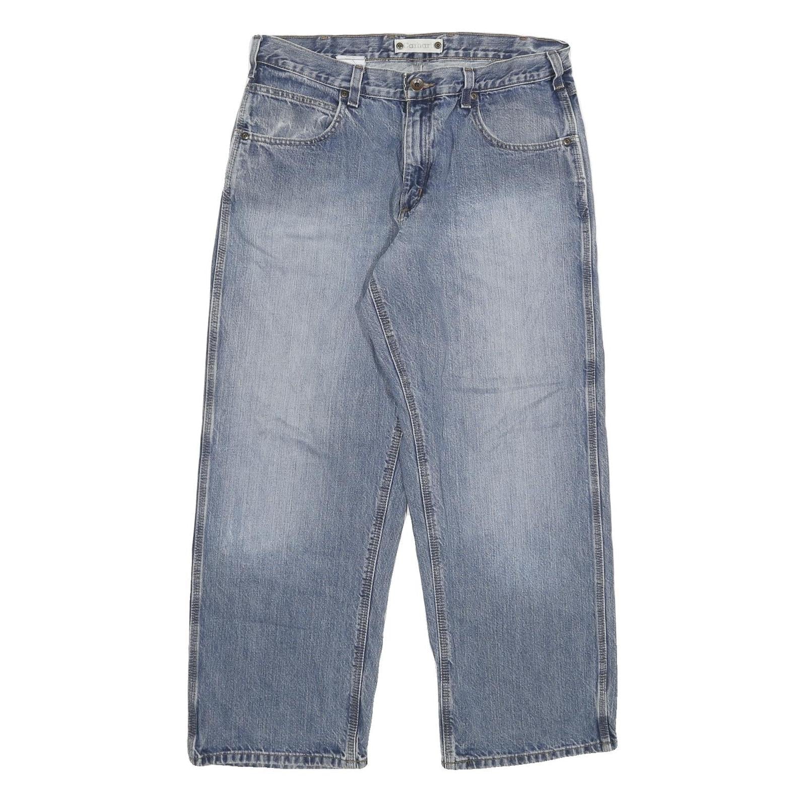 CARHARTT Mens Loose Fit Blue Denim Jeans W36 L30 Zip Closure Casual Workwear Refurbished - N/A refurbished available on Cerqular