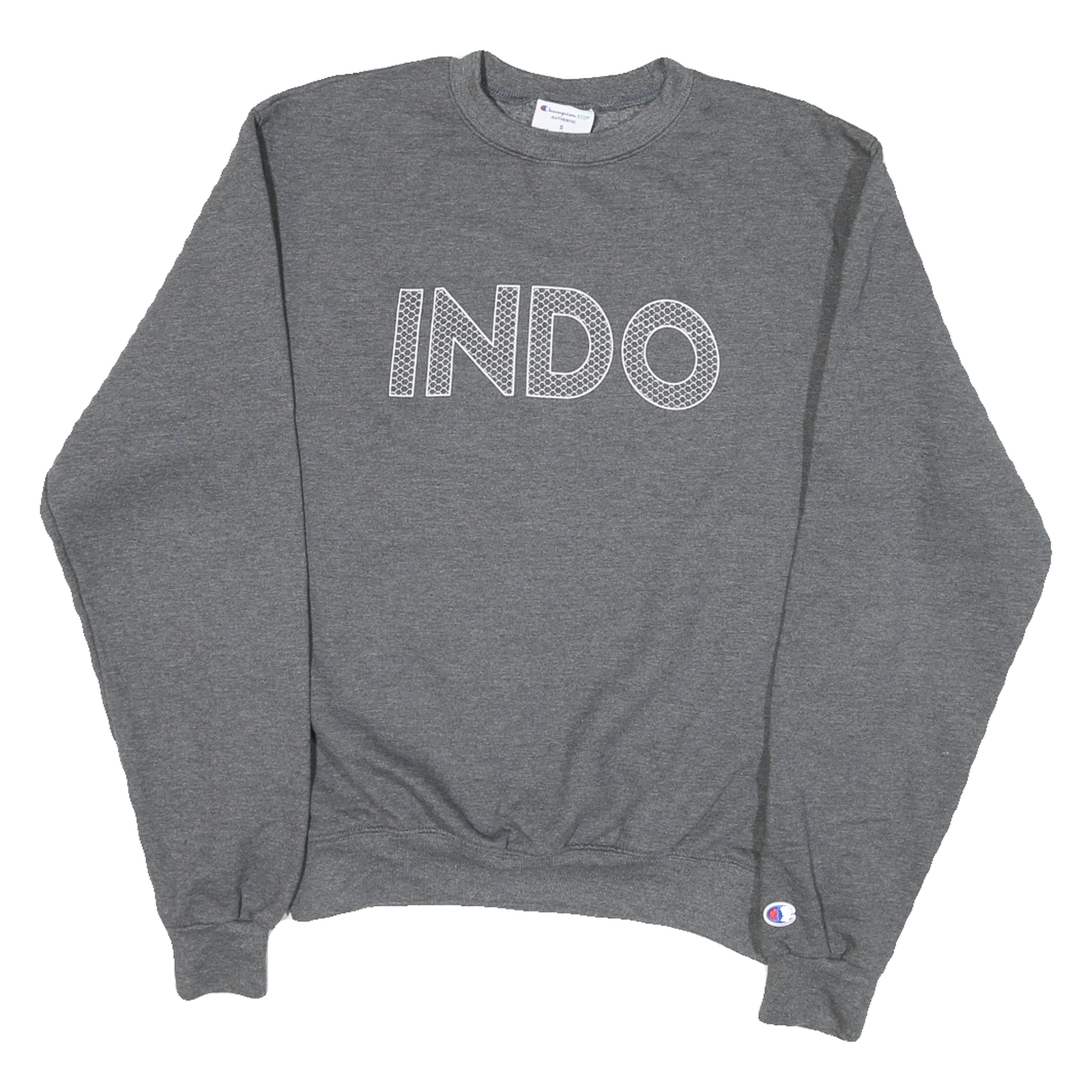 Buy CHAMPION Mens Grey Crew Neck S Cotton Blend Sweatshirt INDO Logo Pullover Refurbished - $32.49 CHAMPION Mens Grey Crew Neck S Cotton Blend Sweatshirt INDO Logo Pullover Refurbished - N/A refurbished available on Cerqular