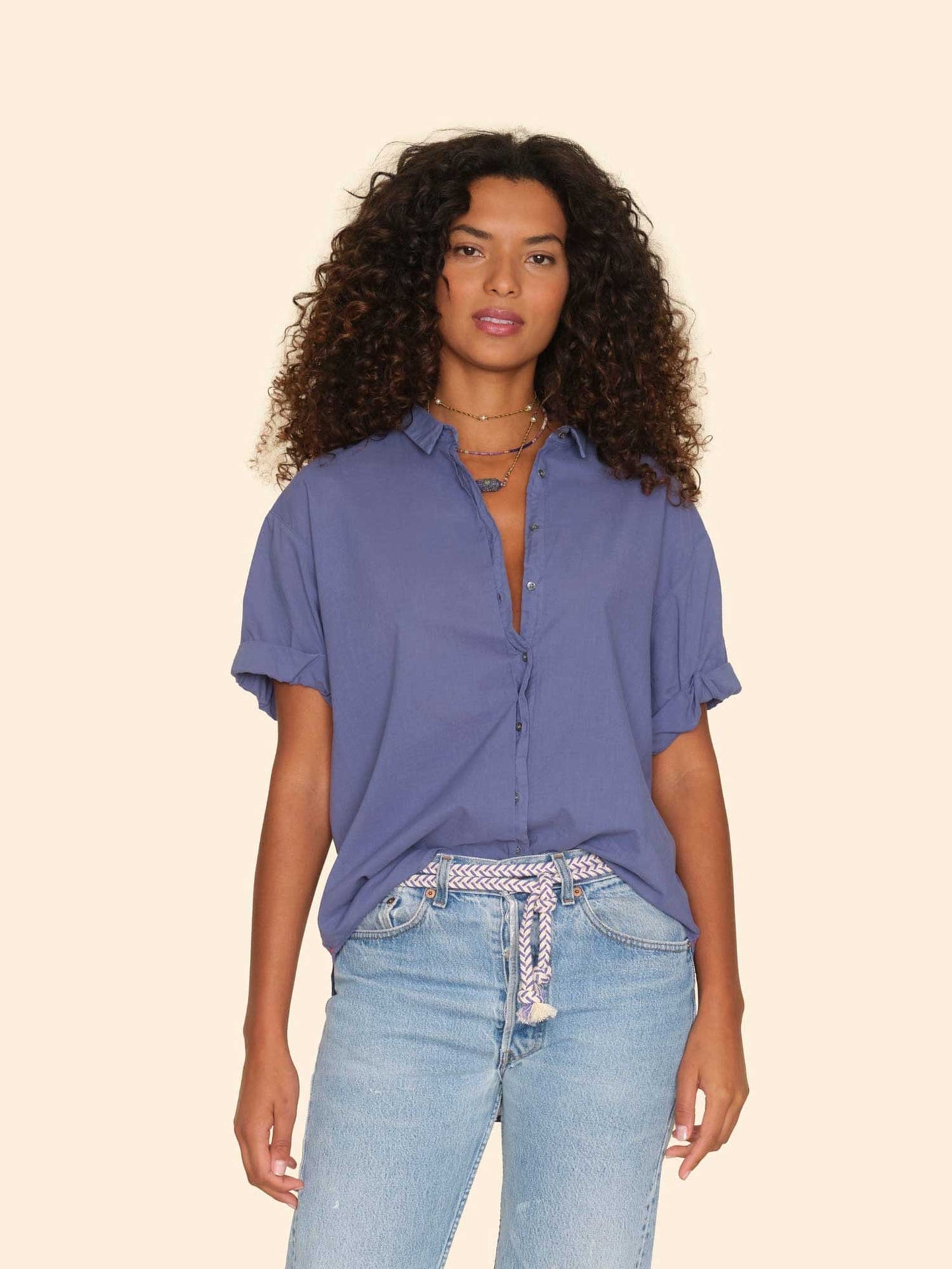 Shirt Channing Shirt Marlin-Blue | Color: MARLIN BLUE | Size: S Refurbished - Rue Madame is a known brand, and the standardized name is " refurbished available on Cerqular