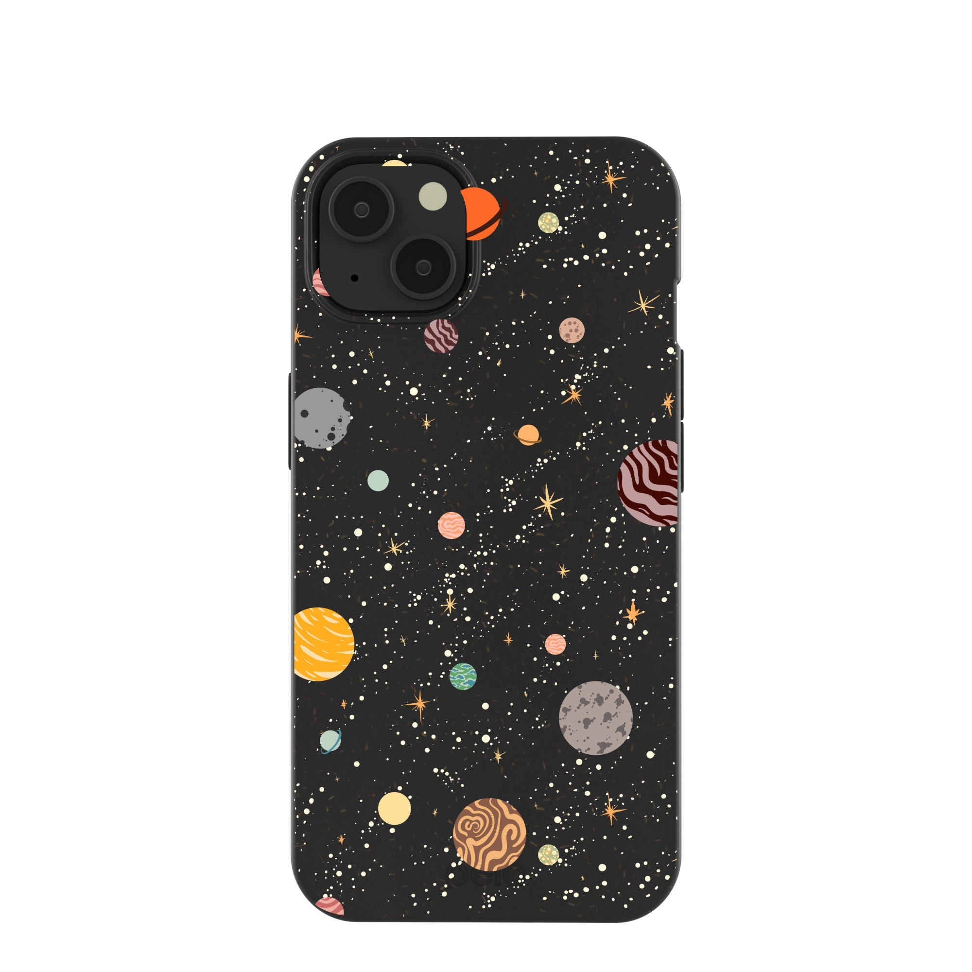 Black Galactic Glow iPhone 13 Case Refurbished - Pela Case refurbished available on Cerqular