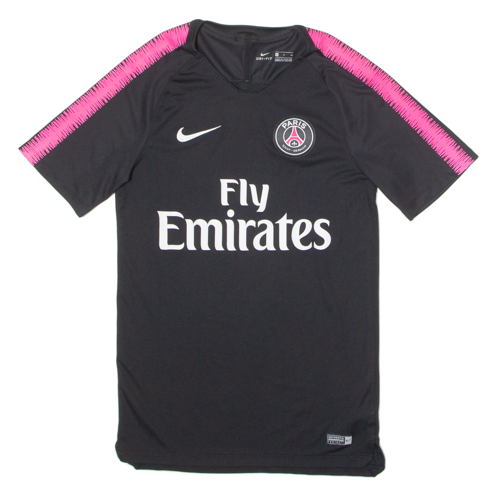 NIKE Paris St Germain Training Mens Football Shirt Jersey Black V-Neck S Refurbished - N/A refurbished available on Cerqular