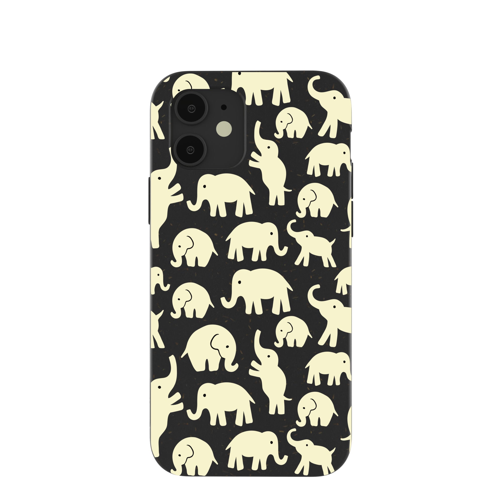 Black Little Elephants iPhone 12/ iPhone 12 Pro Case Refurbished - Pela Case refurbished available on Cerqular