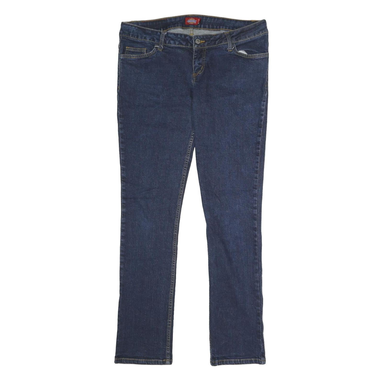 DICKIES Womens Regular Fit Straight Denim Jeans Blue Cotton Blend W34 L32 Refurbished - N/A refurbished available on Cerqular