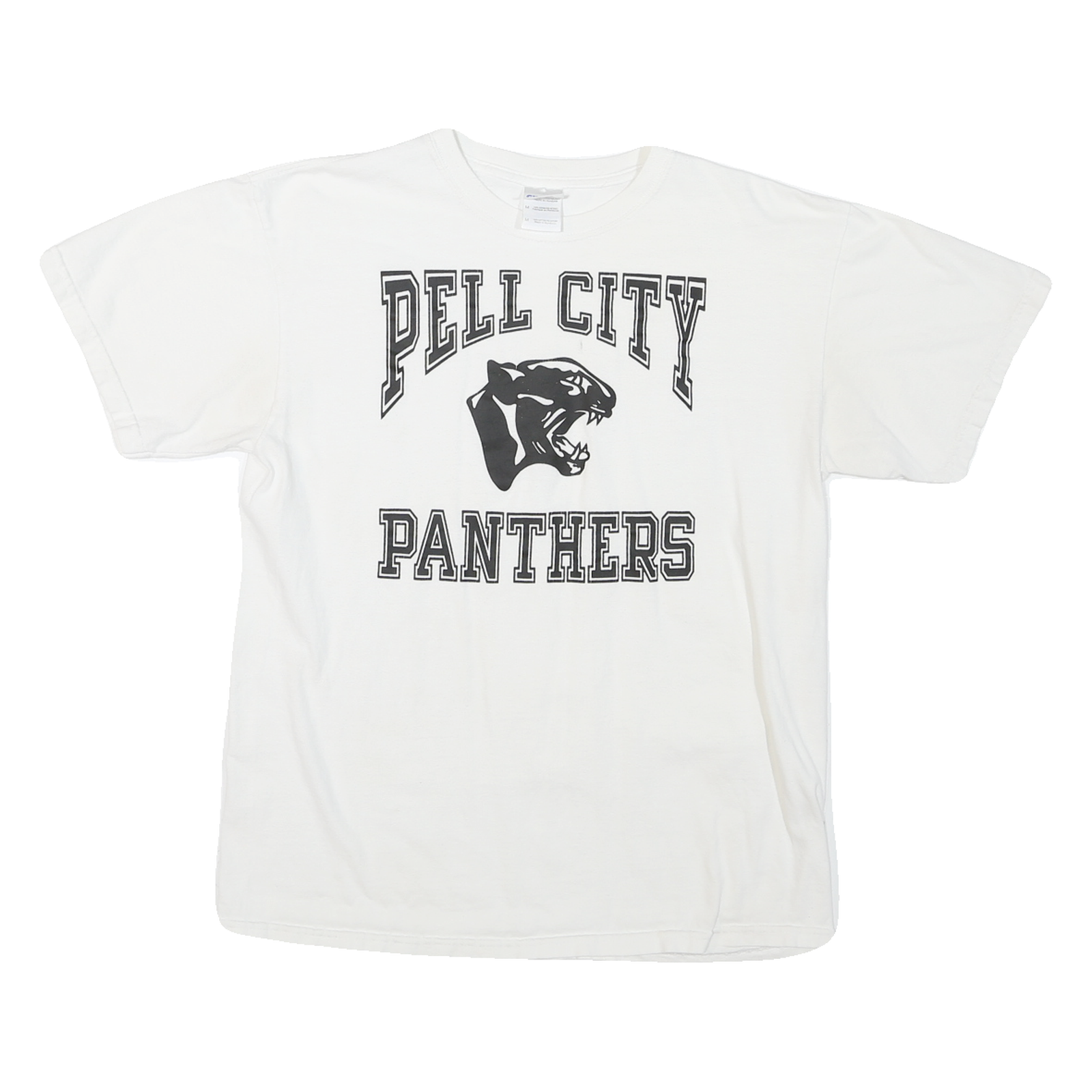 Mens White Pell City Panthers Graphic T-Shirt M Short Sleeve Crew Neck Cotton Refurbished - N/A refurbished available on Cerqular