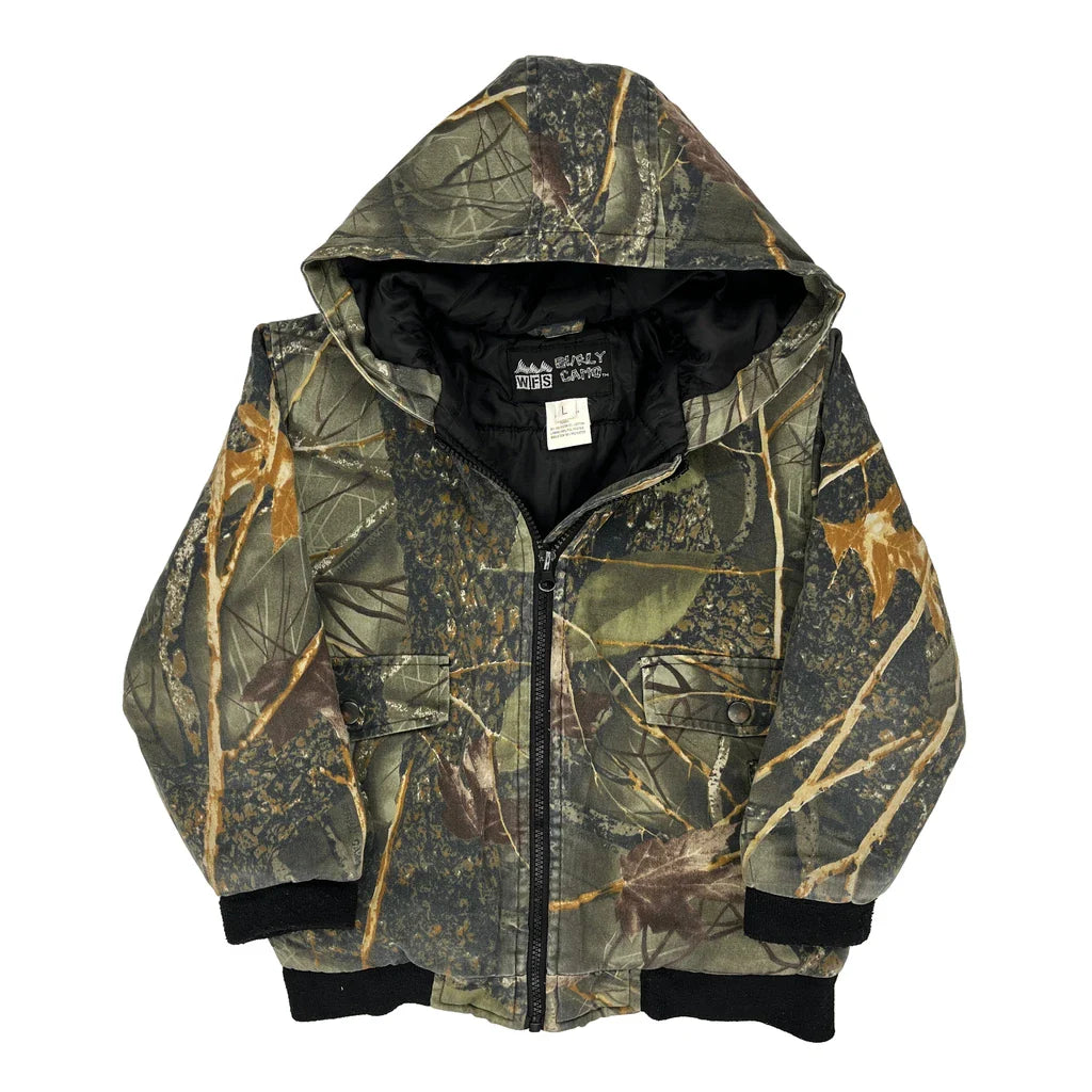 Buy Age 6 Burly Camo Camo Bomber Jacket - Large Camo Polyester Refurbished - $40.19 Age 6 Burly Camo Camo Bomber Jacket - Large Camo Polyester Refurbished - Thrifted (note: this is a term often used to describe second- refurbished available on Cerqular