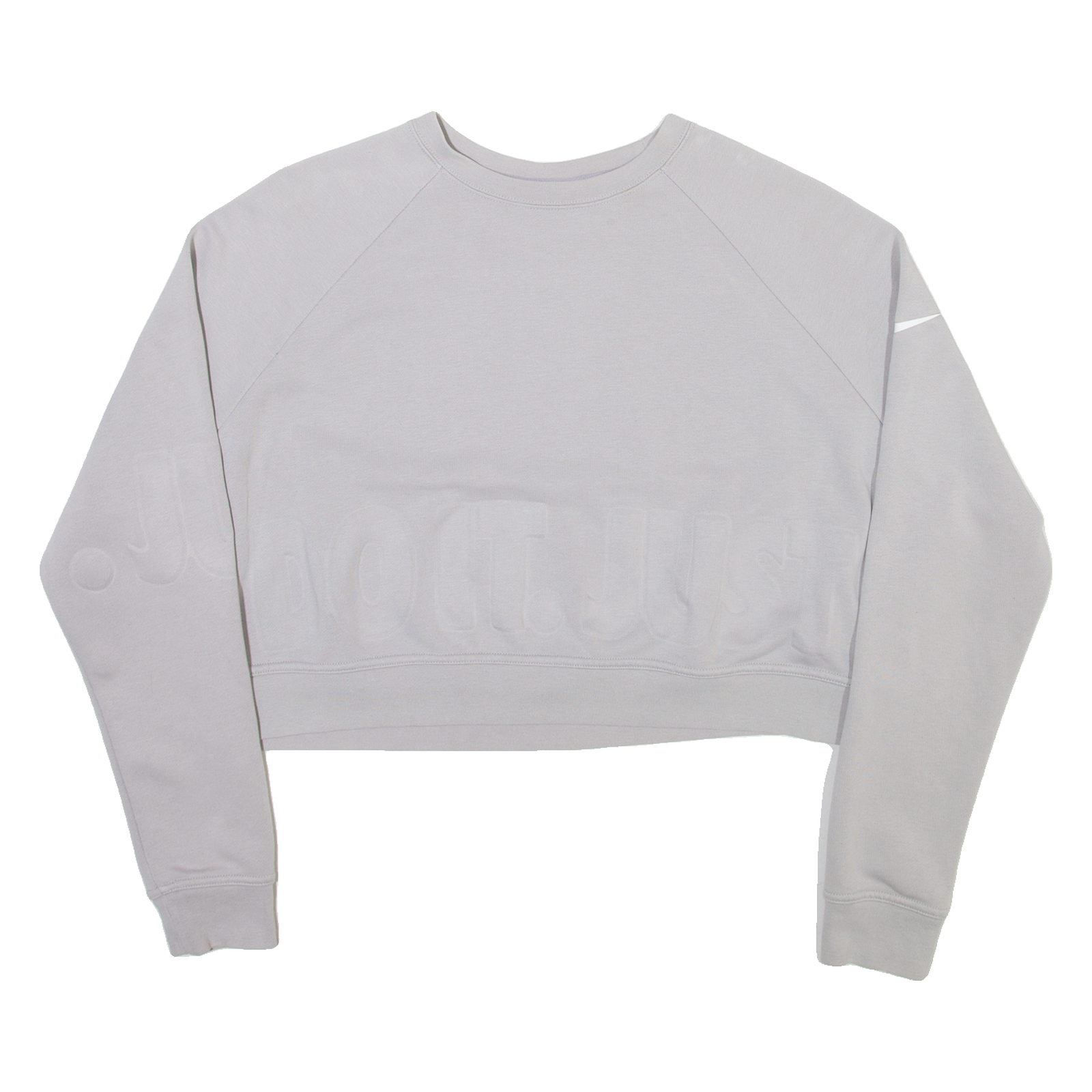NIKE Cropped Womens Sweatshirt Grey M Refurbished - N/A refurbished available on Cerqular