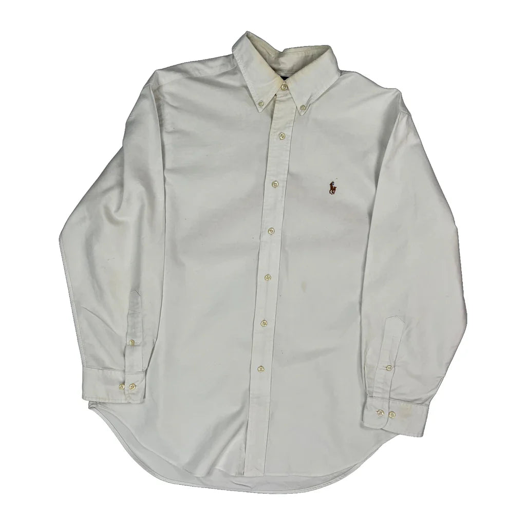Buy Ralph Lauren Shirt - Large White Cotton Refurbished - $38.85 Ralph Lauren Shirt - Large White Cotton Refurbished - Thrifted (note: this is a term often used to describe second- refurbished available on Cerqular