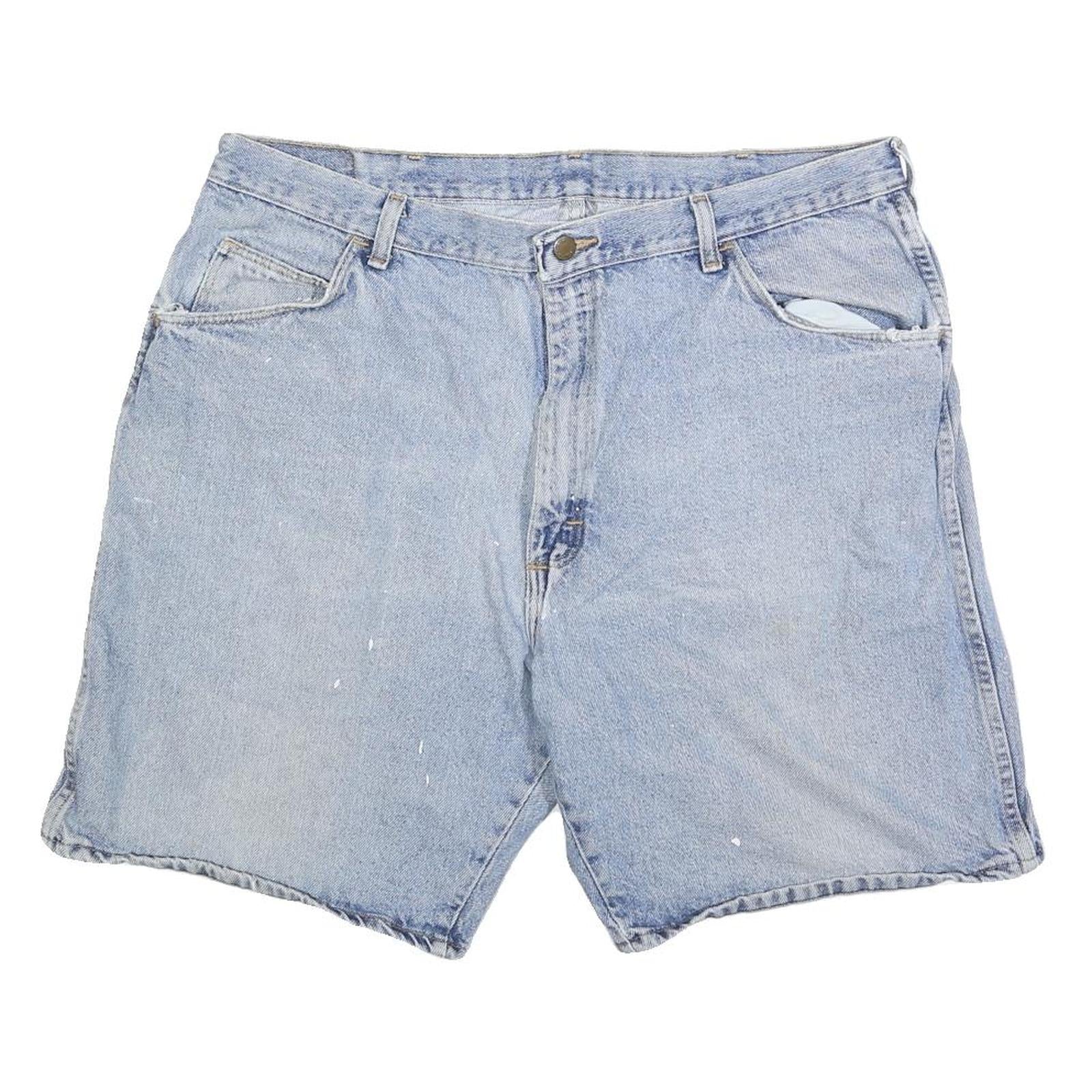 WRANGLER Mens Light Blue Denim Casual Shorts XL W38 Cotton Blend Comfortable Fit Refurbished - N/A refurbished available on Cerqular