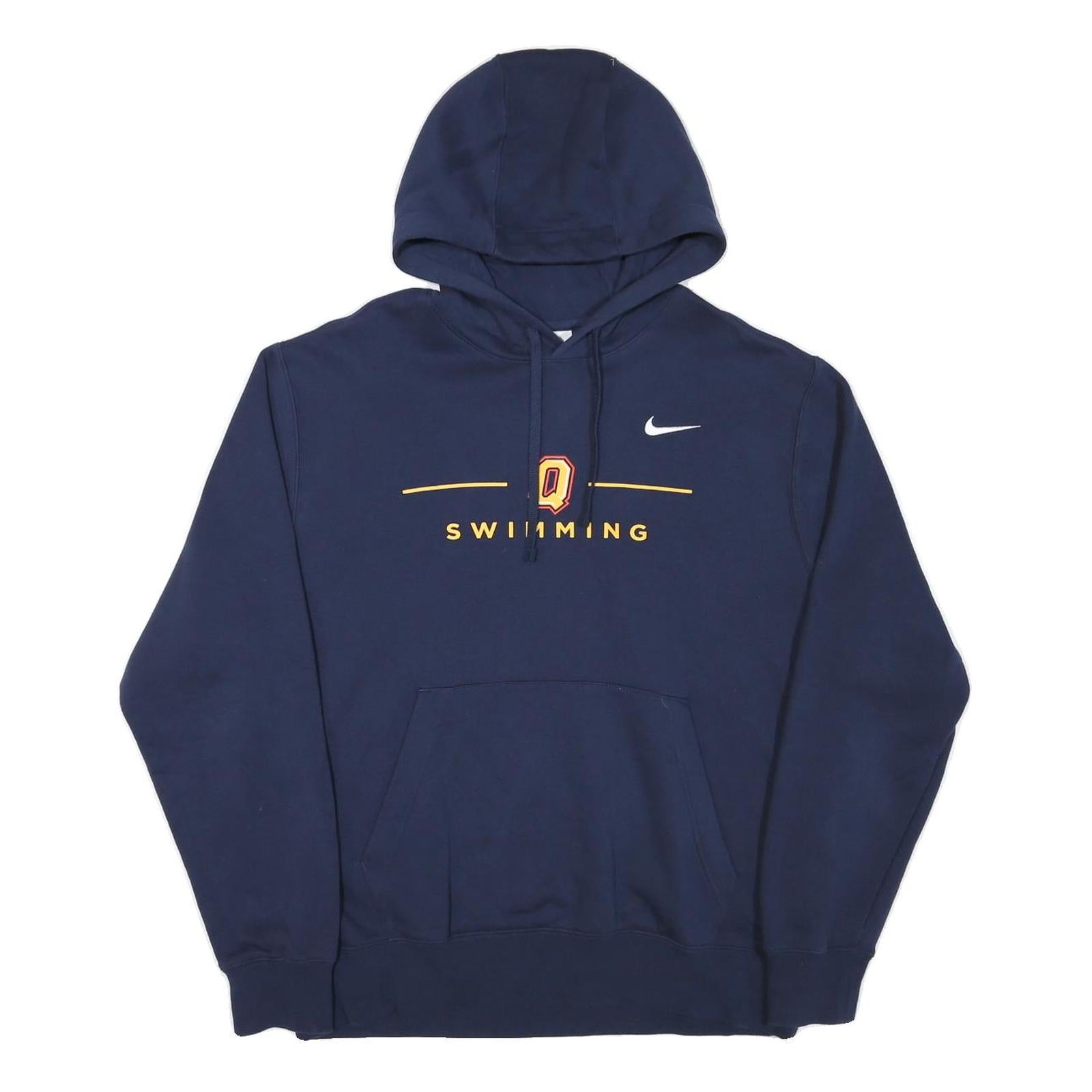 NIKE Mens Navy Swimming Cotton Blend Pullover Hoodie L Casual Sportswear Refurbished - N/A refurbished available on Cerqular
