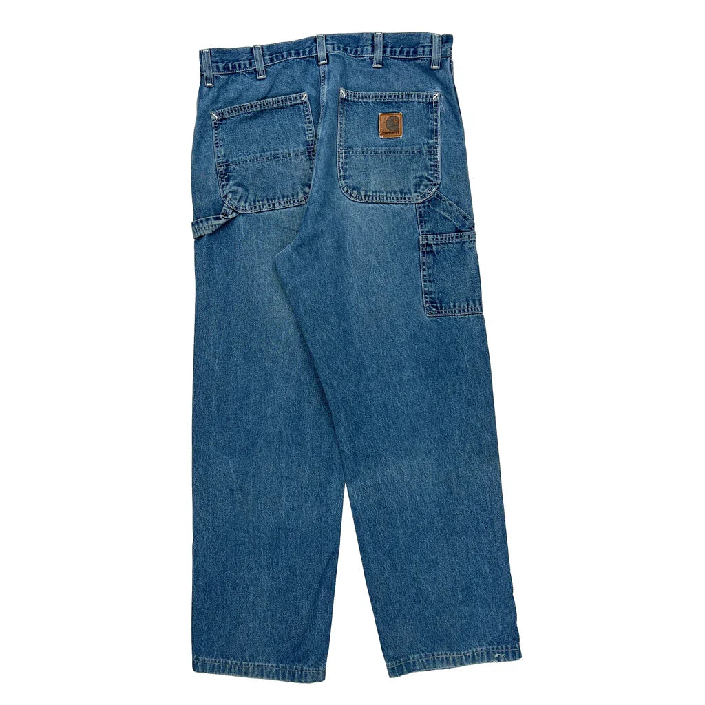 Buy Carhartt Carpenter Jeans - 32W 30L Blue Denim Refurbished - $73.69 Carhartt Carpenter Jeans - 32W 30L Blue Denim Refurbished - Thrifted (note: this is a term often used to describe second- refurbished available on Cerqular
