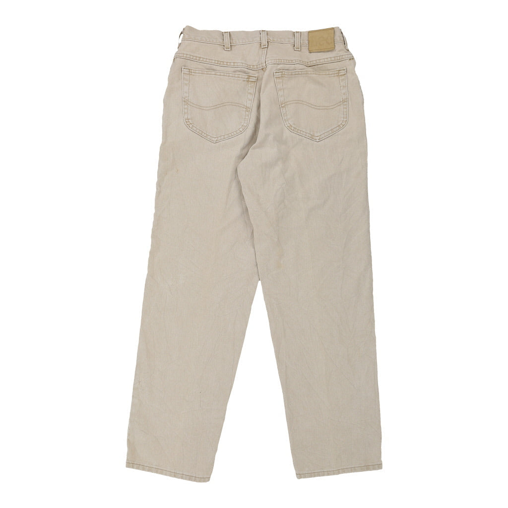 Lee Trousers - 34W 30L Beige Cotton Refurbished - Thrifted (note: this is a term often used to describe second- refurbished available on Cerqular