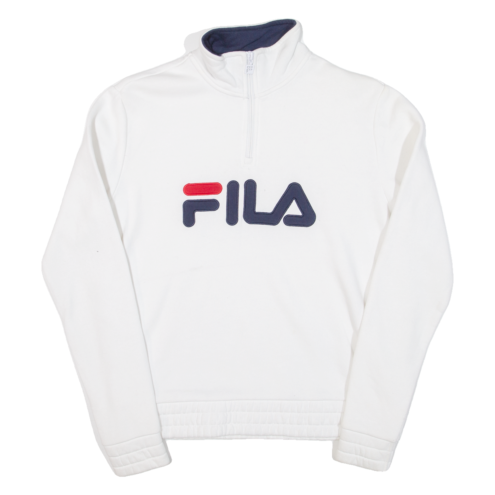 FILA Womens Sweatshirt White 1/4 Zip S Refurbished - N/A refurbished available on Cerqular