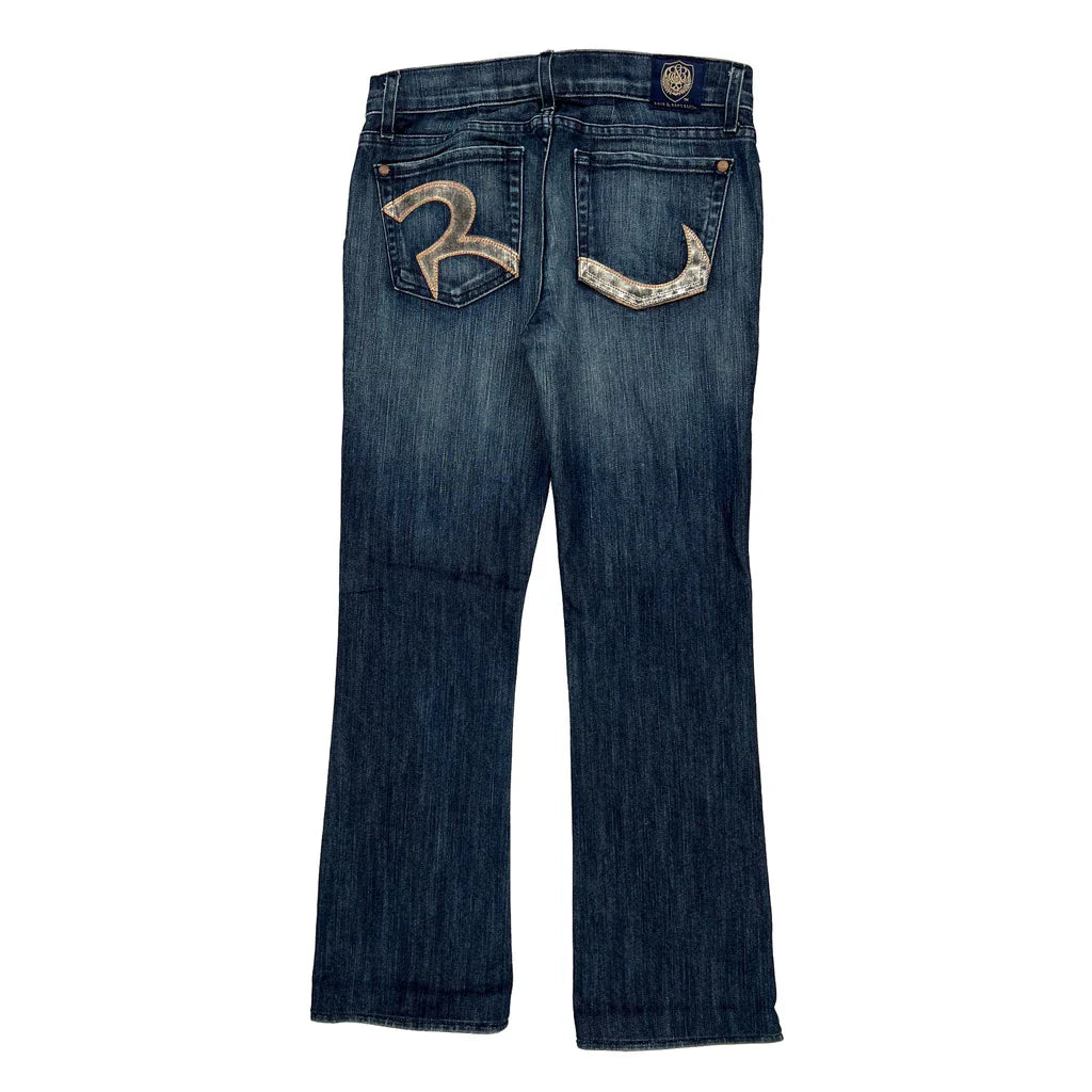 Rock & Republic Boot Cut Jeans - 29W UK 8 Dark Wash Denim Refurbished - Thrifted (note: this is a term often used to describe second- refurbished available on Cerqular