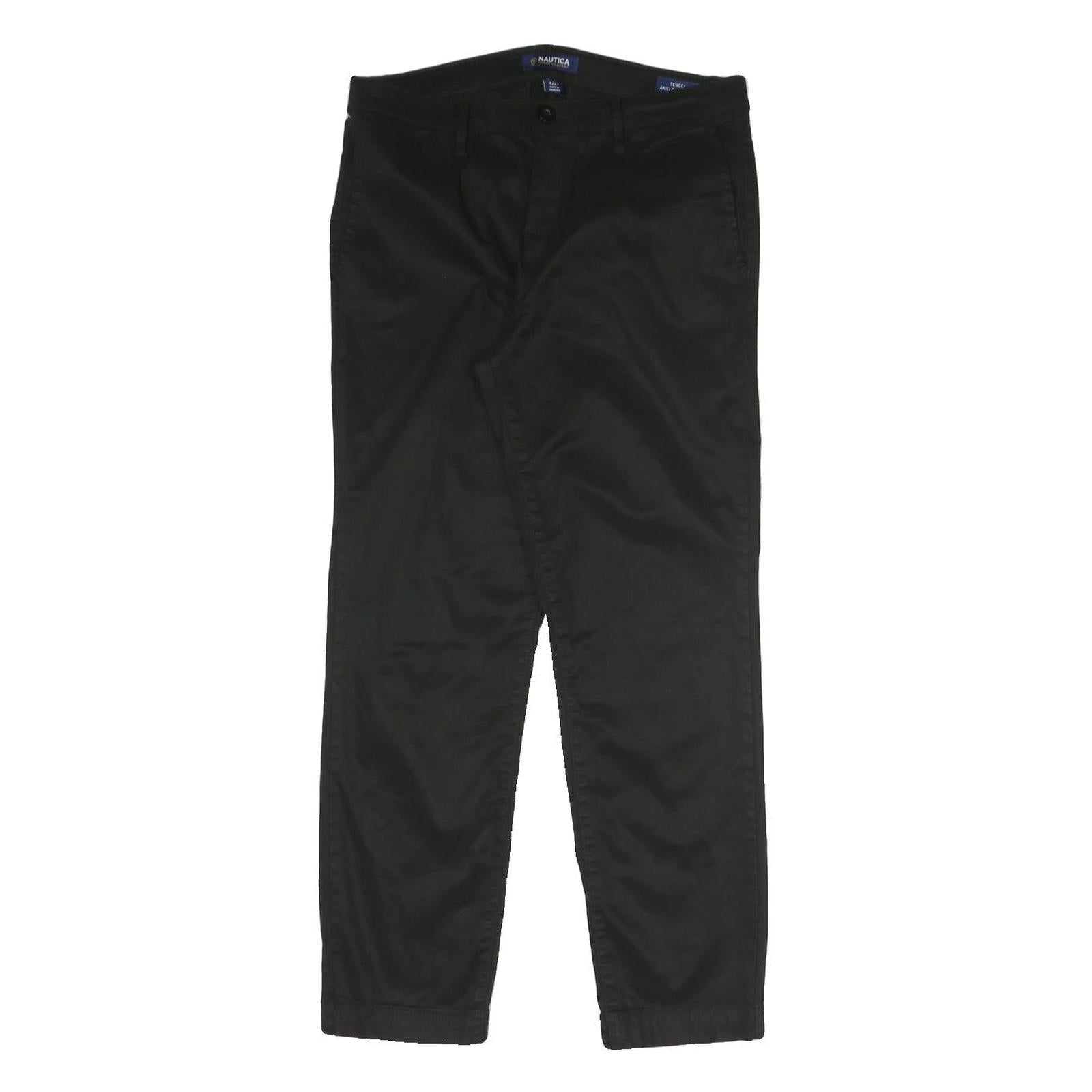 NAUTICA Mens Cotton Blend Black Slim Slim Trousers W31 L27 Casual Smart Zip Refurbished - N/A refurbished available on Cerqular