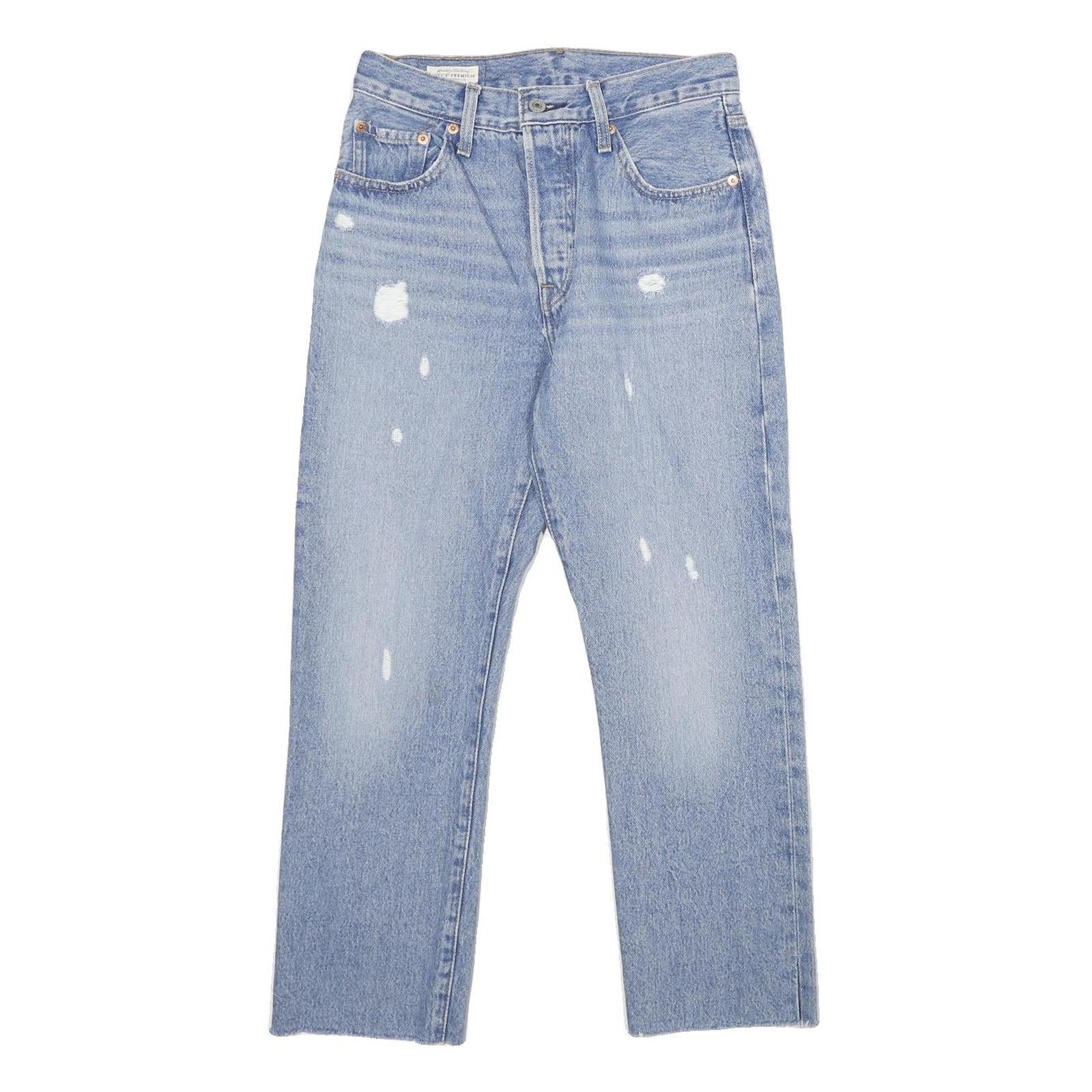 LEVI'S 501 BIG E Womens Jeans Blue Classic Straight Denim Light W25 L26 Vintage Refurbished - N/A refurbished available on Cerqular