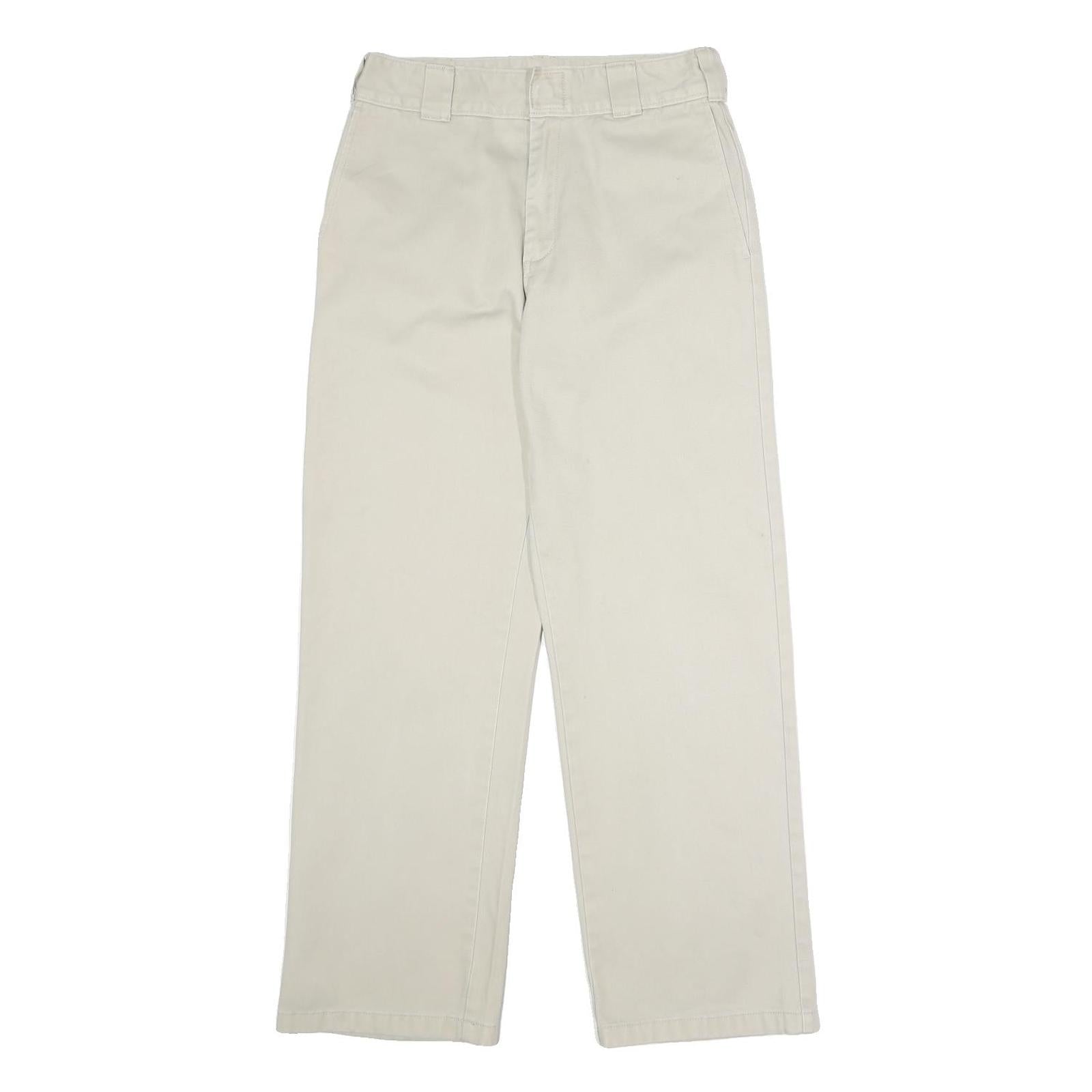 DICKIES Womens Regular Beige Cotton Blend Straight Trousers W28 L29 Workwear Zip Refurbished - N/A refurbished available on Cerqular