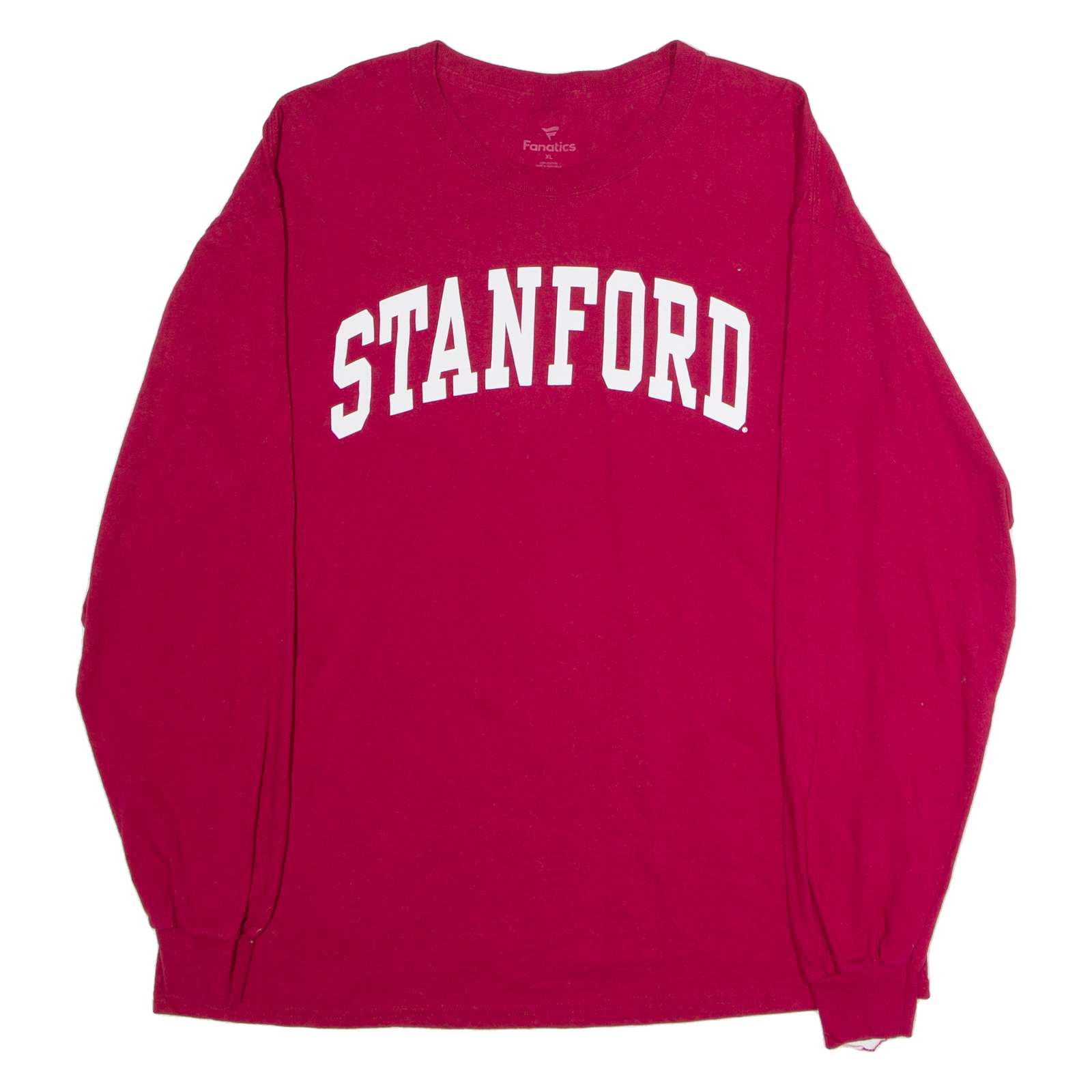 FANATICS Stanford University Mens T-Shirt Red Long Sleeve USA Crew Neck XL Refurbished - N/A refurbished available on Cerqular