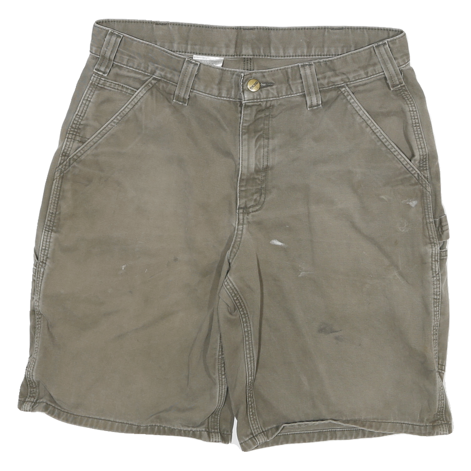 CARHARTT Mens Shorts Beige Casual Cotton Blend L W32 Durable Workwear Refurbished - N/A refurbished available on Cerqular
