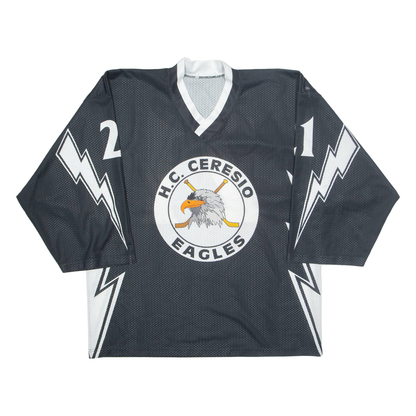 HC Ceresio Eagles Mens Jersey Black Long Sleeve USA V-Neck L Refurbished - N/A refurbished available on Cerqular