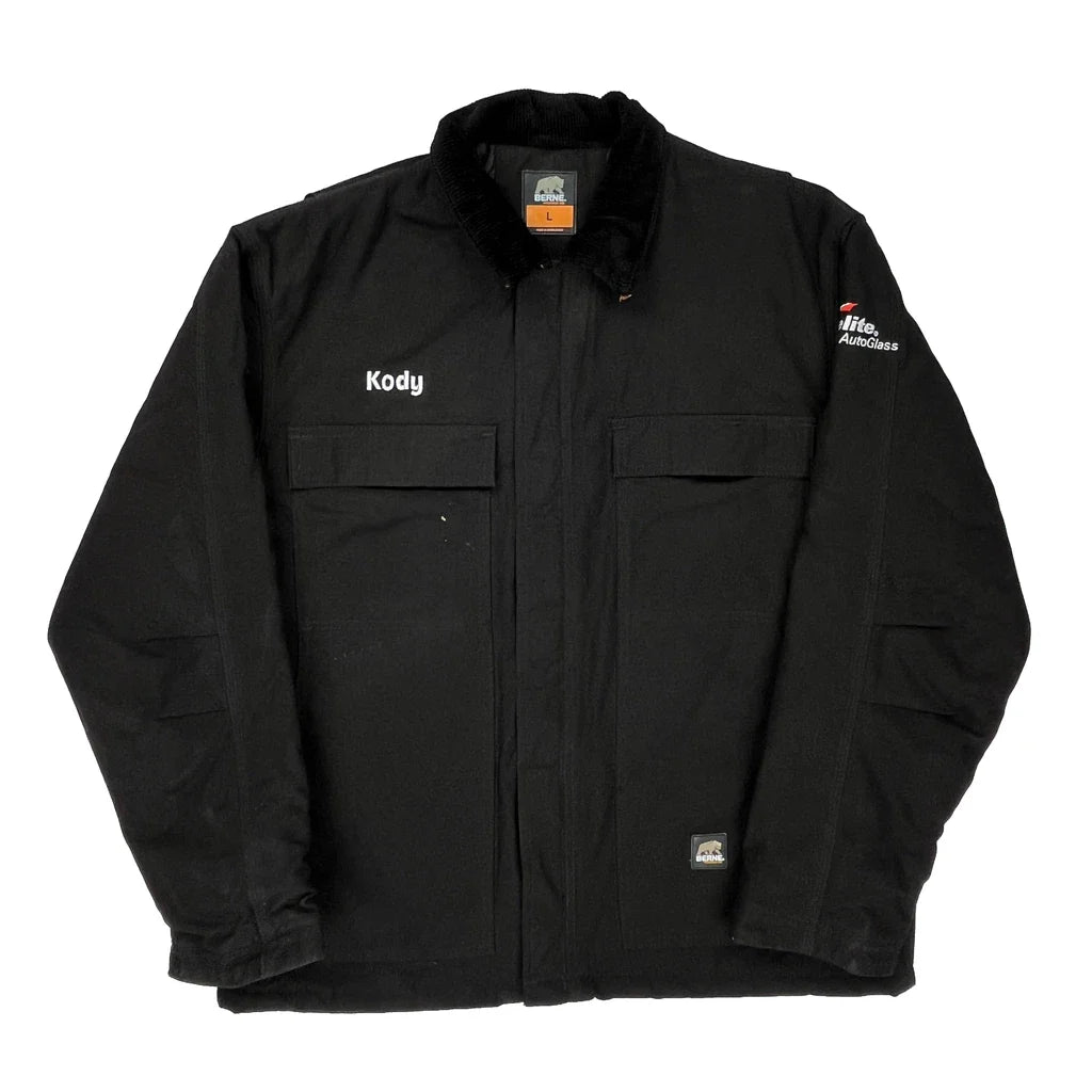 Buy Berne Jacket - Large Black Polyester Refurbished - $100.49 Berne Jacket - Large Black Polyester Refurbished - Thrifted (note: this is a term often used to describe second- refurbished available on Cerqular