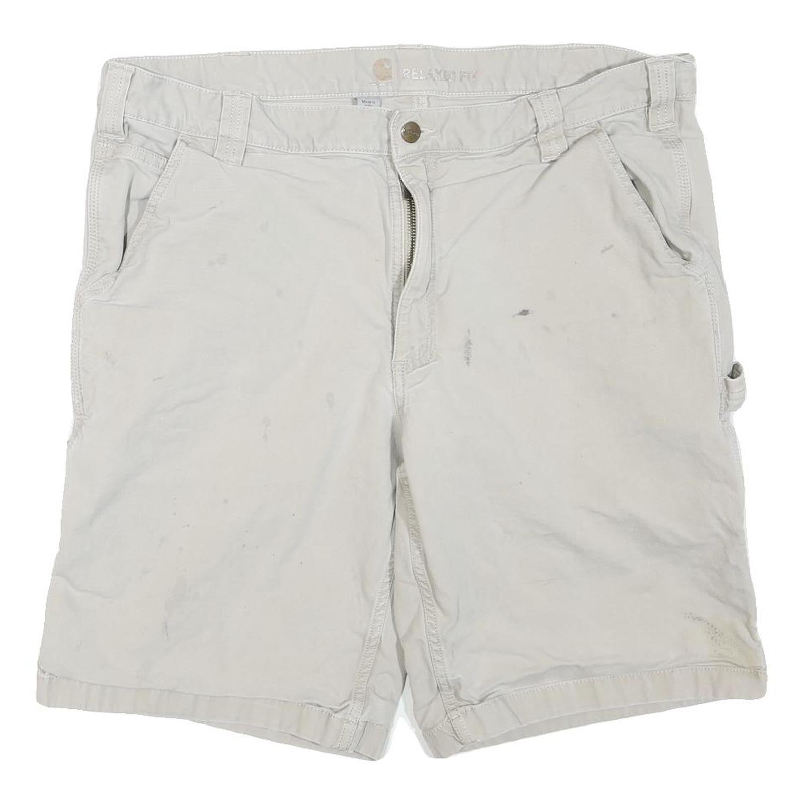 CARHARTT Mens Shorts Beige Casual XL W38 Cotton Blend Workwear Refurbished - N/A refurbished available on Cerqular