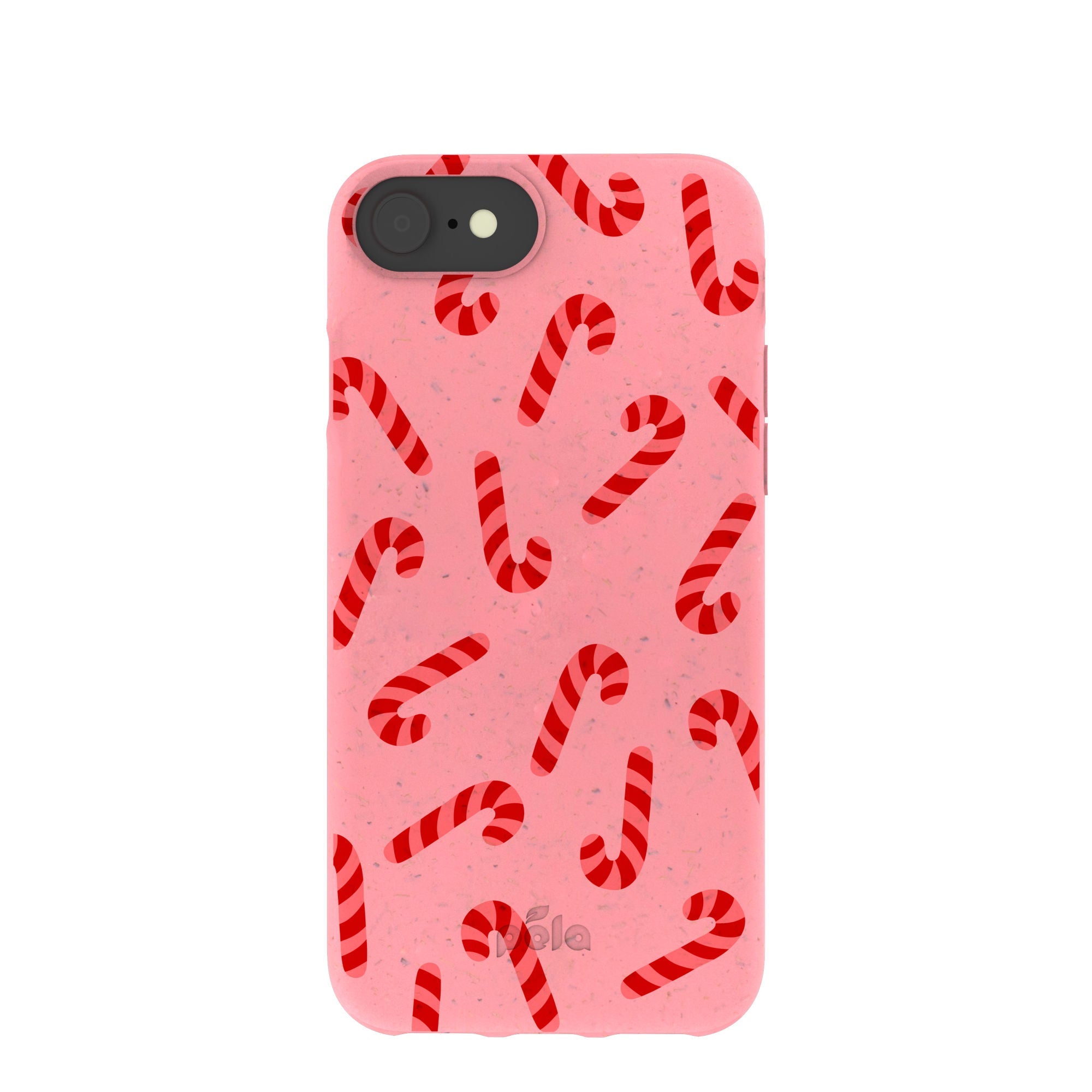Bubblegum Pink Candy Cane Chaos iPhone 6/6s/7/8/SE Case Refurbished - Pela Case refurbished available on Cerqular