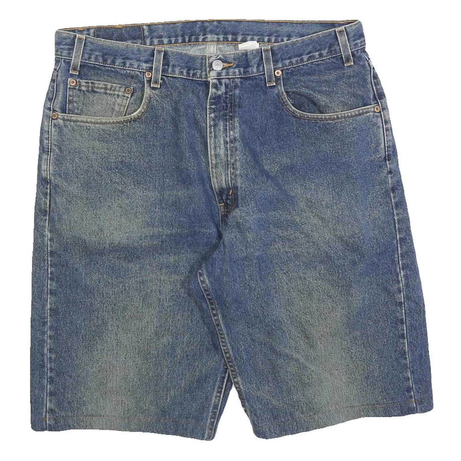 LEVI'S Mens Shorts Blue Denim Classic L W36 Cotton Blend Casual Relaxed Fit Refurbished - N/A refurbished available on Cerqular