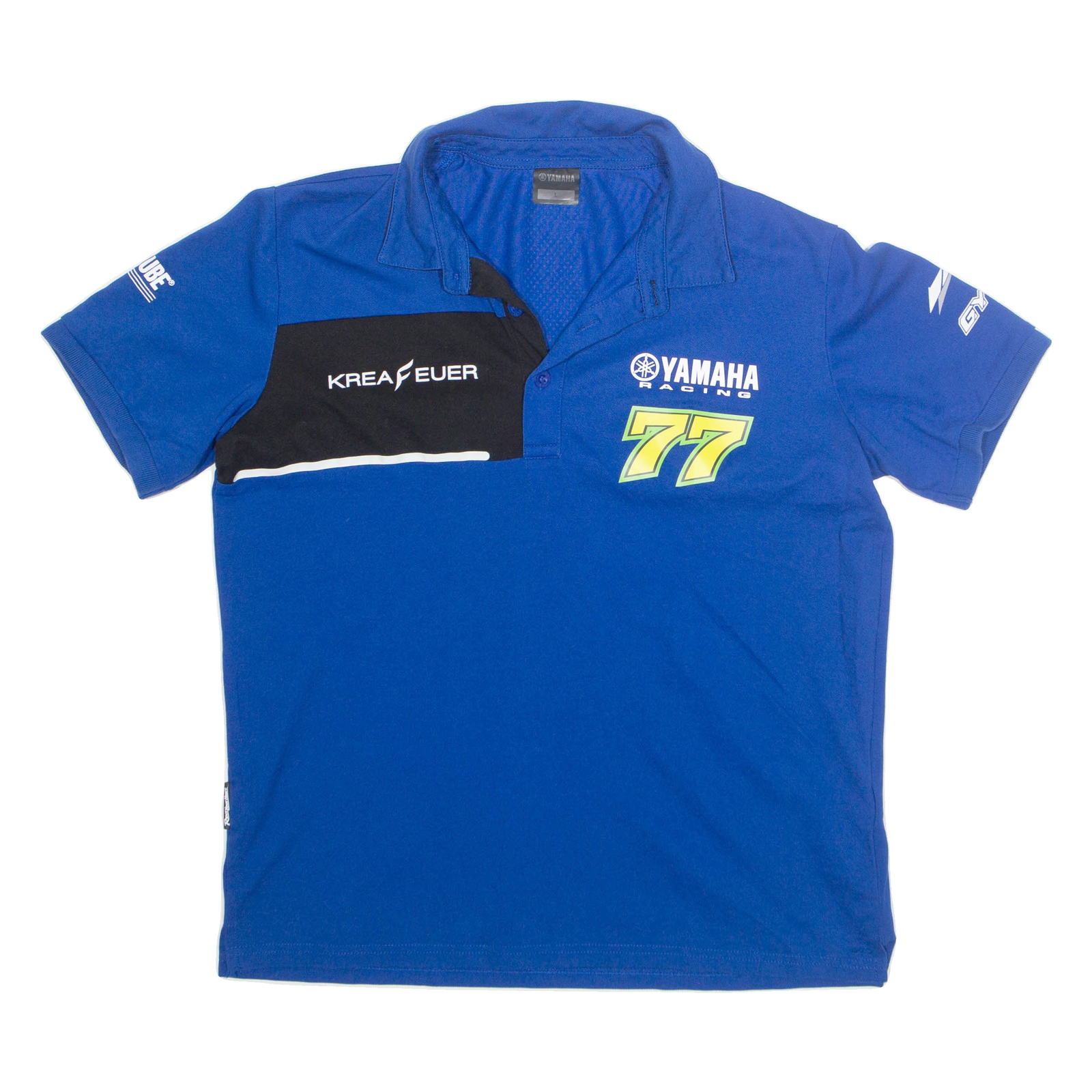 YAMAHA Racing Mens Polo Shirt Blue L Refurbished - N/A refurbished available on Cerqular