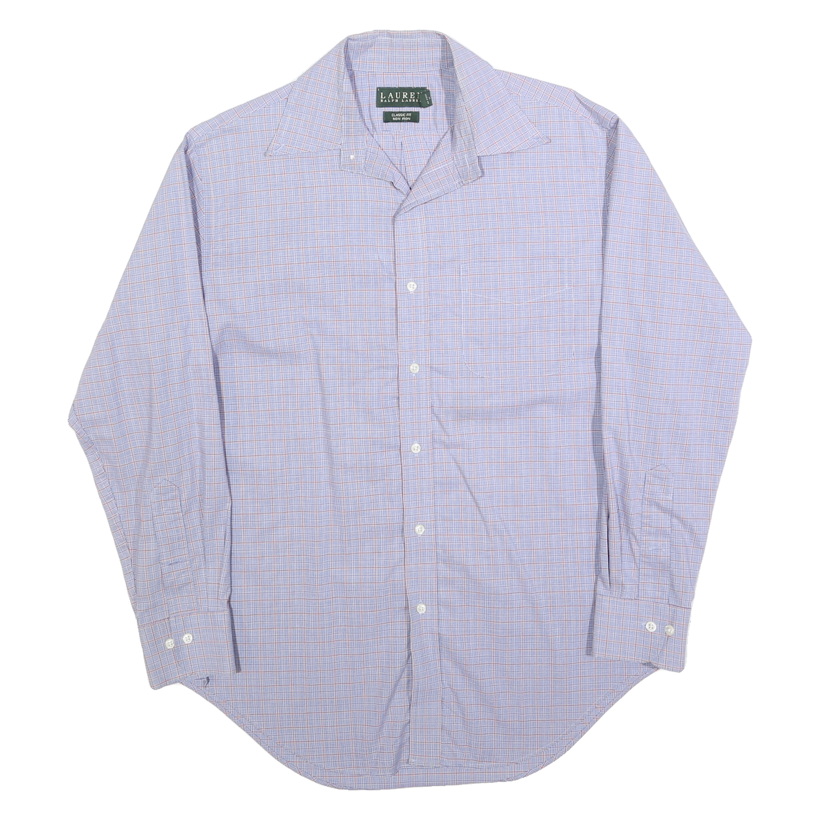LAUREN RALPH LAUREN Mens Blue & Red Check Shirt L Classic Fit Cotton Long Sleeve Refurbished - N/A refurbished available on Cerqular