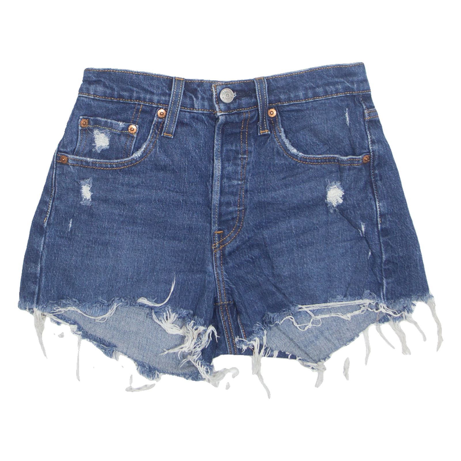 LEVI'S Cut Off 501 Womens Denim Shorts Blue XS W25 Refurbished - N/A refurbished available on Cerqular