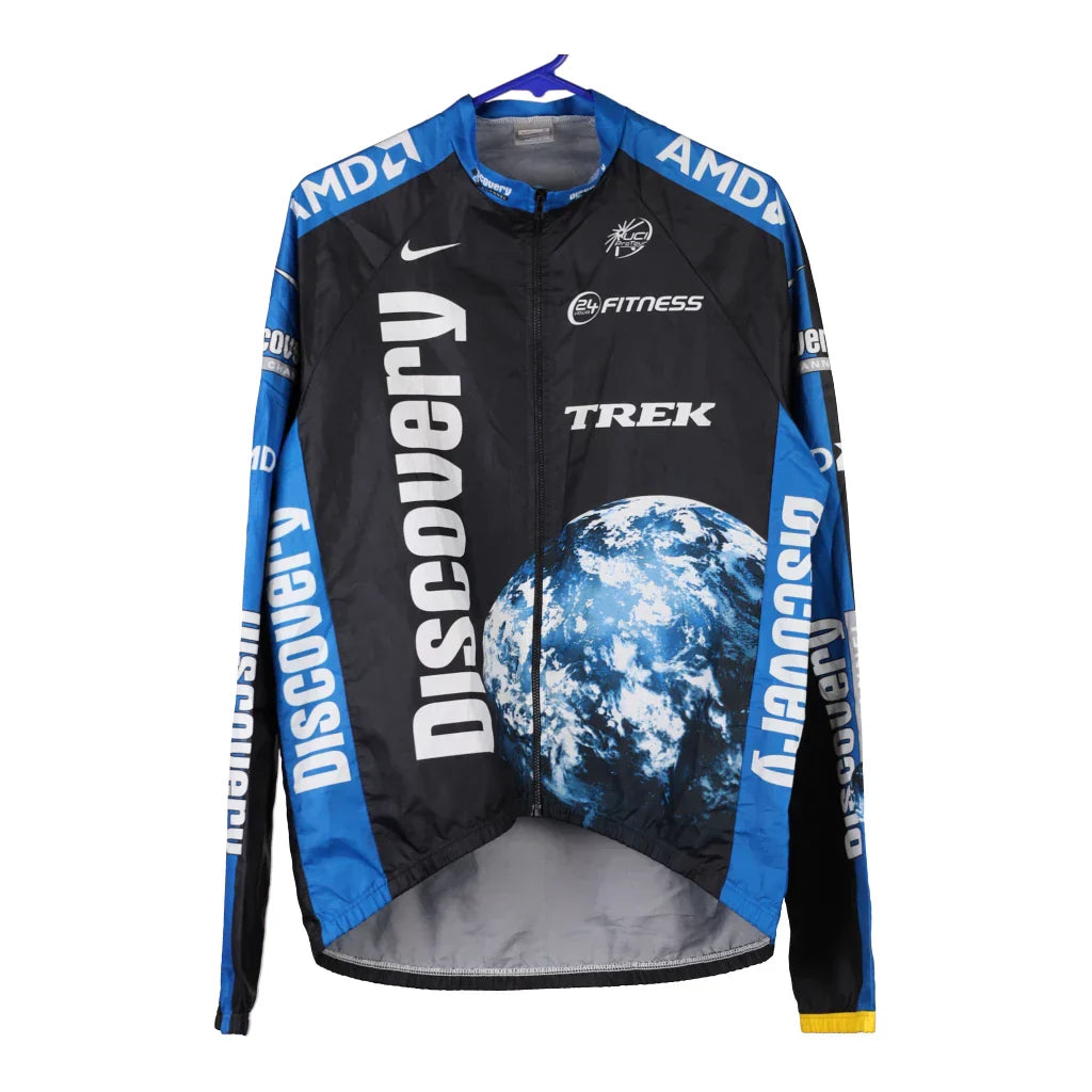 Cycling Nike Track Jacket - Small Black Polyester Refurbished - Thrifted (note: this is a term often used to describe second- refurbished available on Cerqular