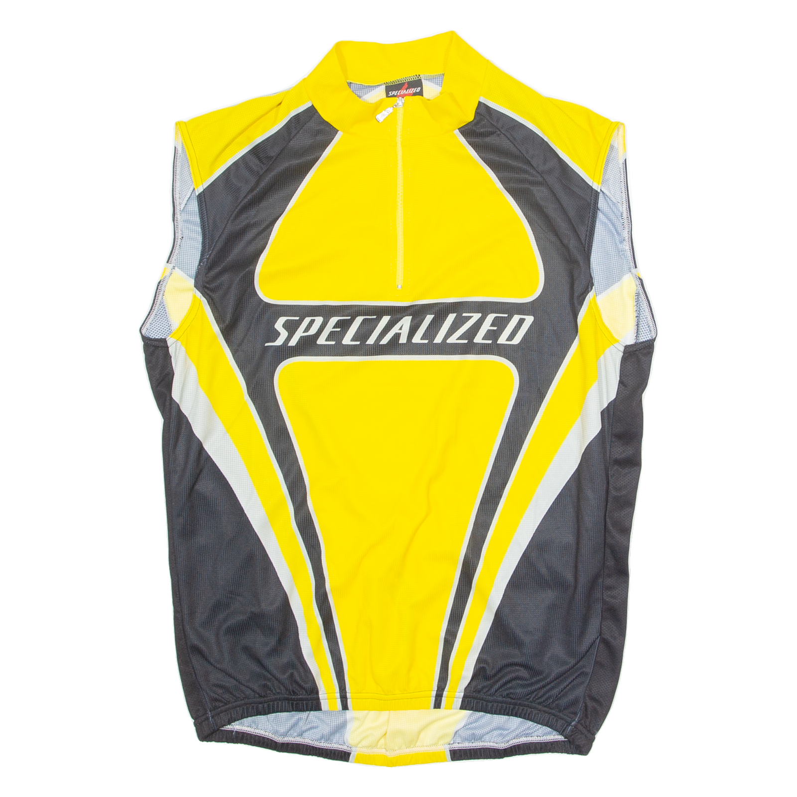 SPECIALIZED Cycling Mens Jersey Yellow Sleeveless 1/4 Zip 3XL Refurbished - N/A refurbished available on Cerqular