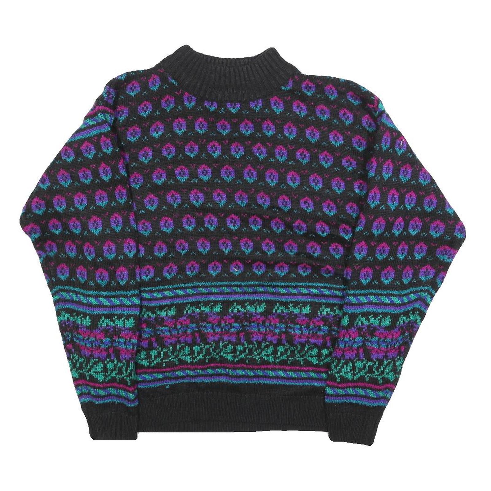 Buy PERSUASION Womens Black Patterned Jumper Round Neck Basic Knit L Acrylic Refurbished - $27.29 PERSUASION Womens Black Patterned Jumper Round Neck Basic Knit L Acrylic Refurbished - N/A refurbished available on Cerqular
