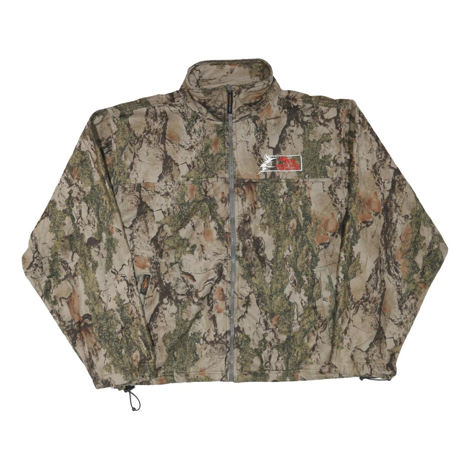 Mens Camouflage Print Cotton Blend Zip Jacket XL Outdoor Casual Lightweight Refurbished - N/A refurbished available on Cerqular